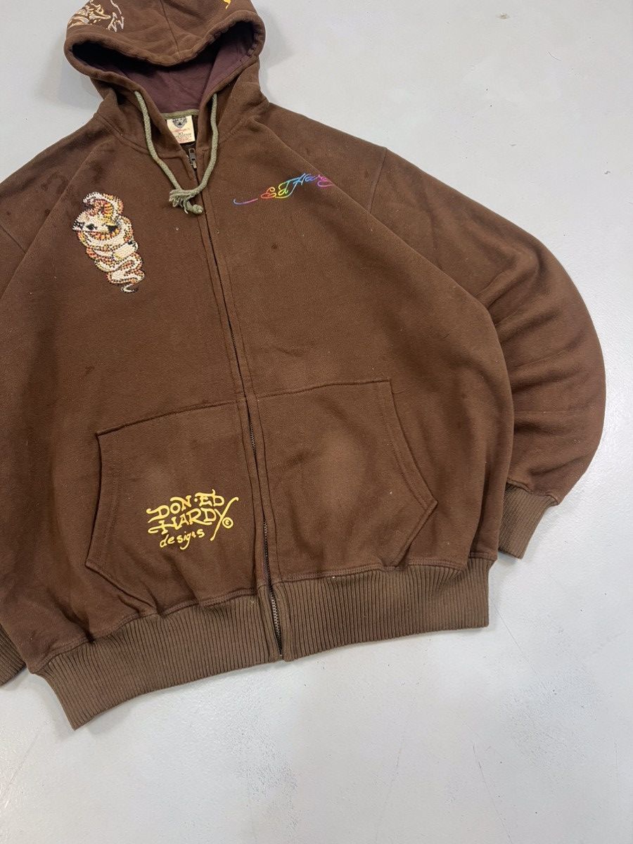 Ed Hardy Edhardy by Christian Audigier tiger 🐯 printed zipper hoodie Size US M / EU 48-50 / 2 - 4 Thumbnail