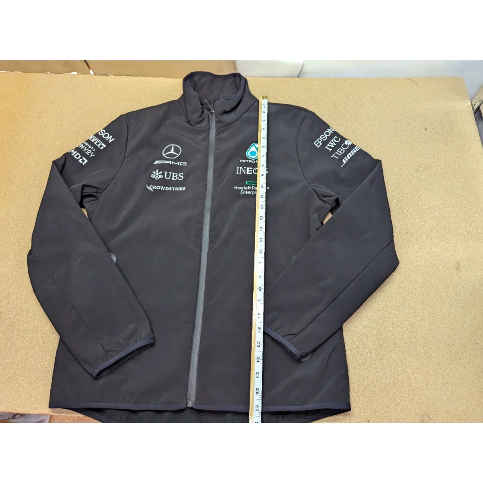 Vintage Mercedes Formula 1 Team Jacket Size M Petronas Racing F1 Stichd Black Full Zip Mens Track Jacket Size US M / EU 48-50 / 2 - 3 Thumbnail