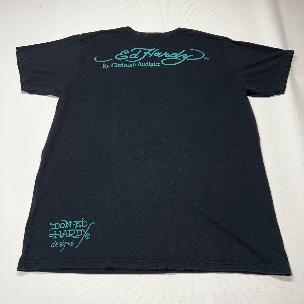 Ed Hardy × Vintage Ed Hardy Tee Shirt Black Dragon Eagle Christian Audigier Size US XL / EU 56 / 4 - 10 Thumbnail