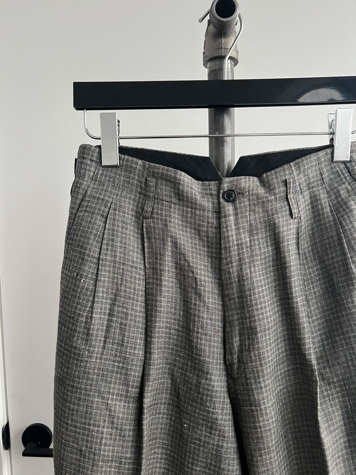 Yohji Yamamoto Y's For Men Checked Cuffed Trousers Size US 30 / EU 46 - 2 Thumbnail