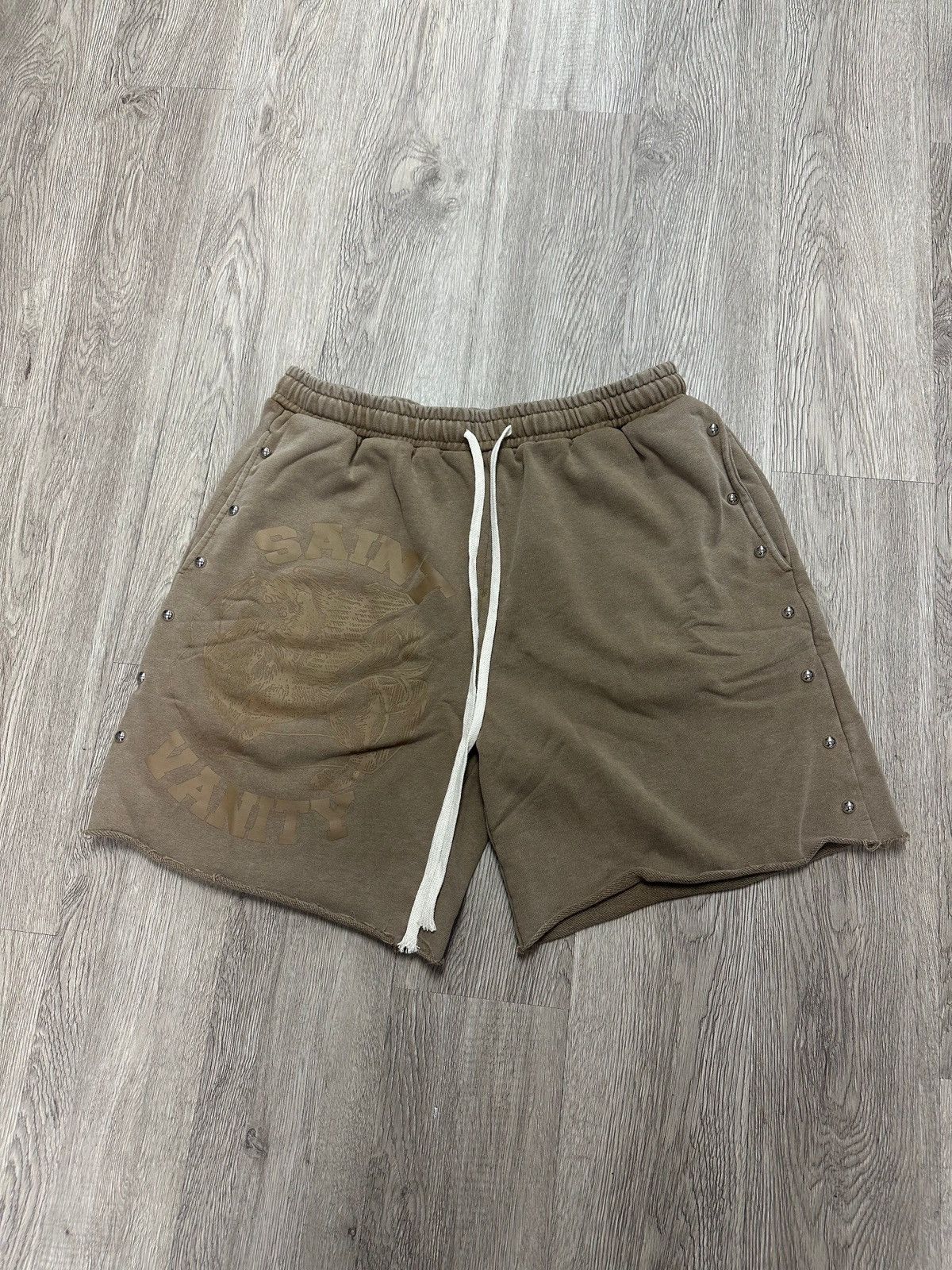 Saint Vanity Terry Cloth Wheat Shorts