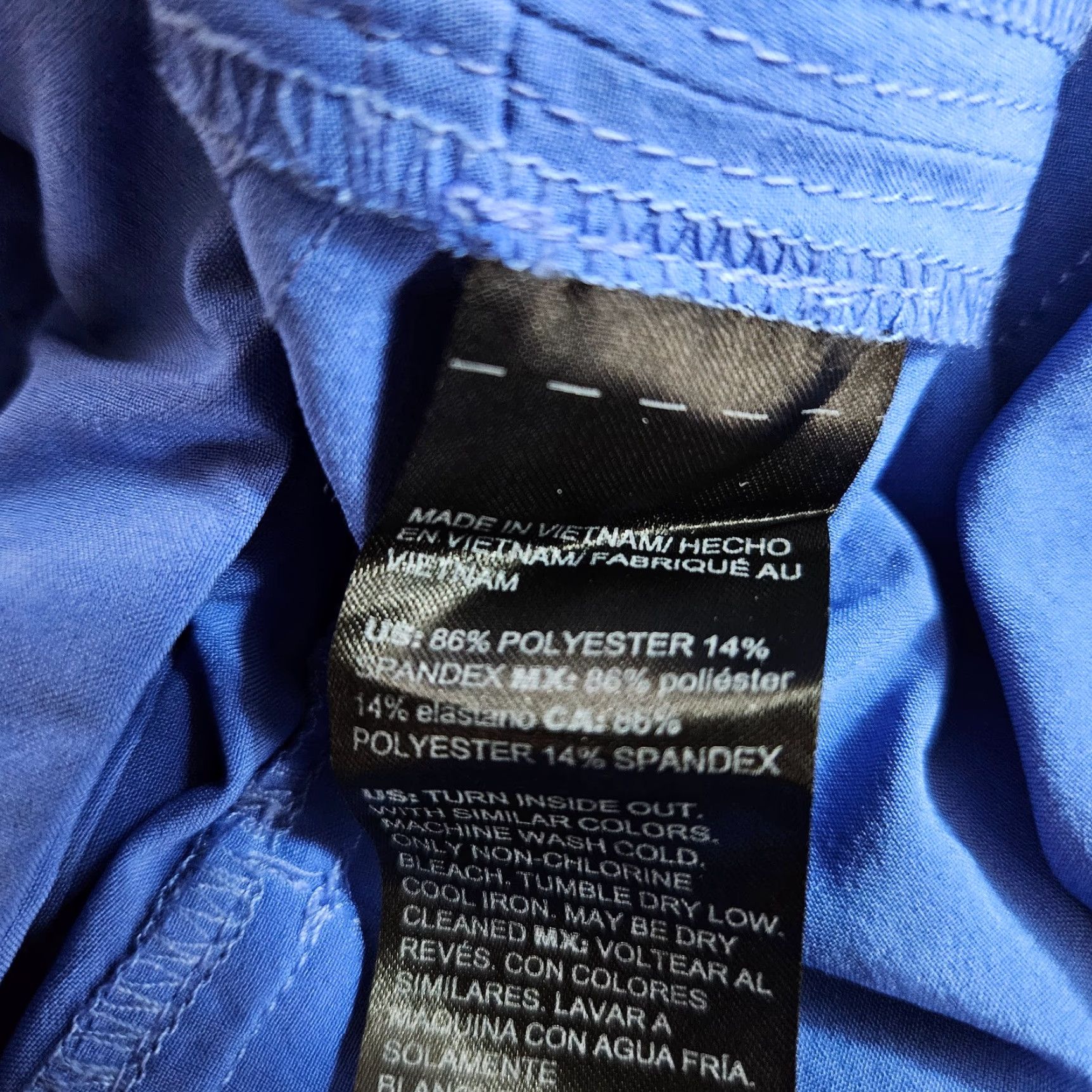 Vintage Chicos Zenergy Womens Cropped Pants XL Blue High Rise Drawstring Cargo Pocket Size 40" / US 18 - 6 Thumbnail