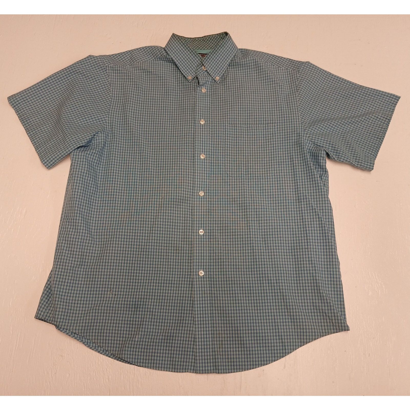 Roundtree & Yorke Roundtree & Yorke Classics Blue Plaid Dress Casual Shirt  | Grailed