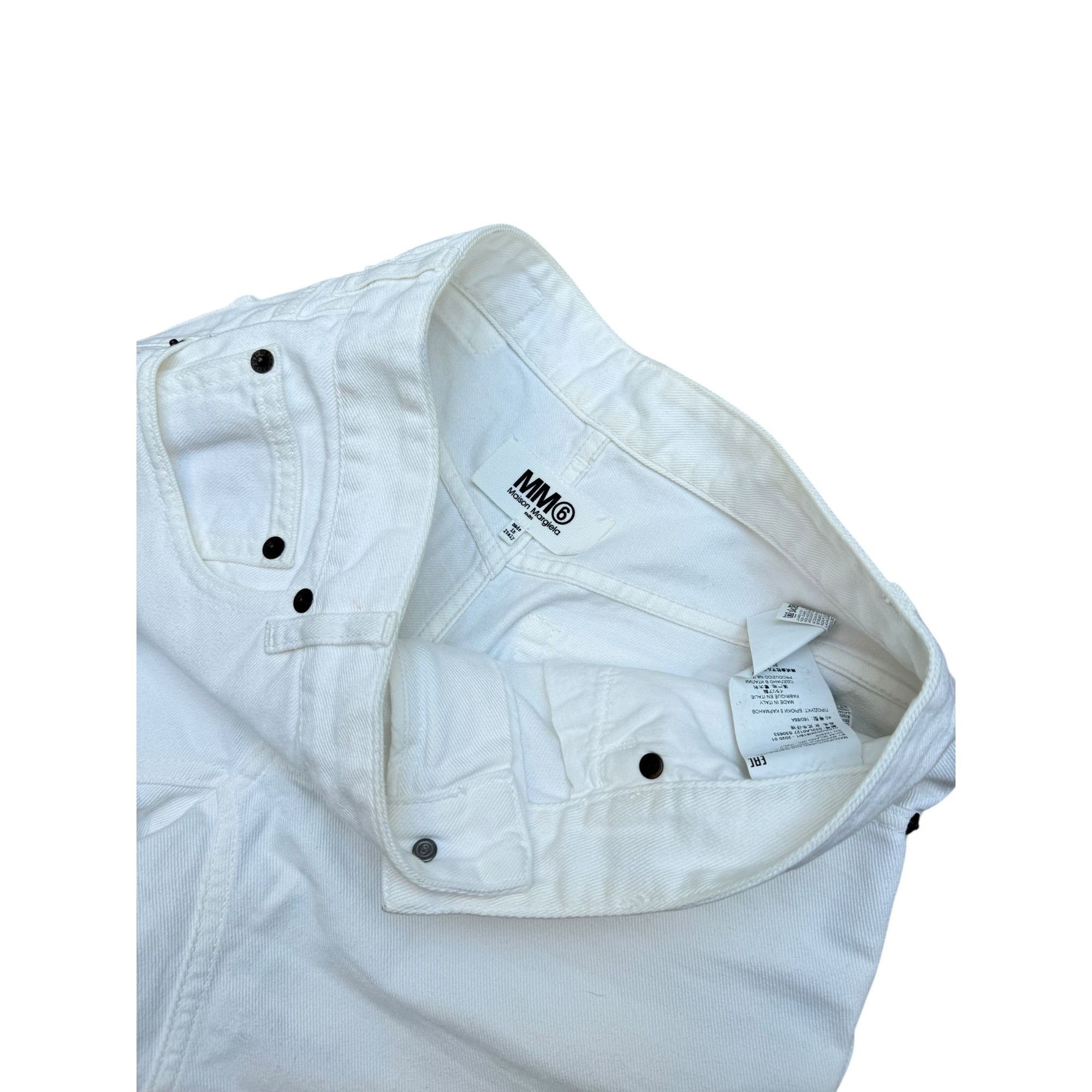 Maison Margiela White Denim Wide Leg Jeans Size 28" / US 6 / IT 42 - 5 Thumbnail