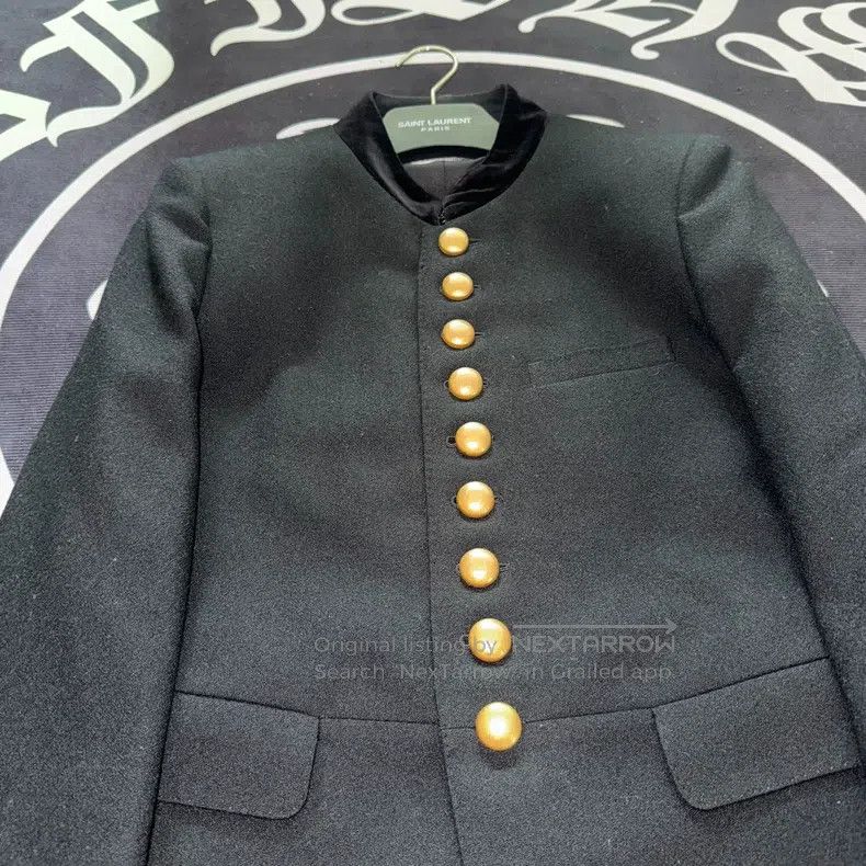 Saint Laurent Paris Saint Laurent Paris Gold Button Court Uniform Zhongshan Su Size US S / EU 44-46 / 1 - 3 Thumbnail