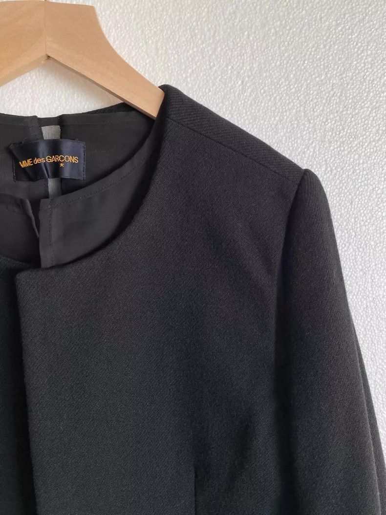 Comme des Garcons Comme Des Garcons Mesh stitching deconstructed wool coat Size S / US 4 / IT 40 - 4 Thumbnail