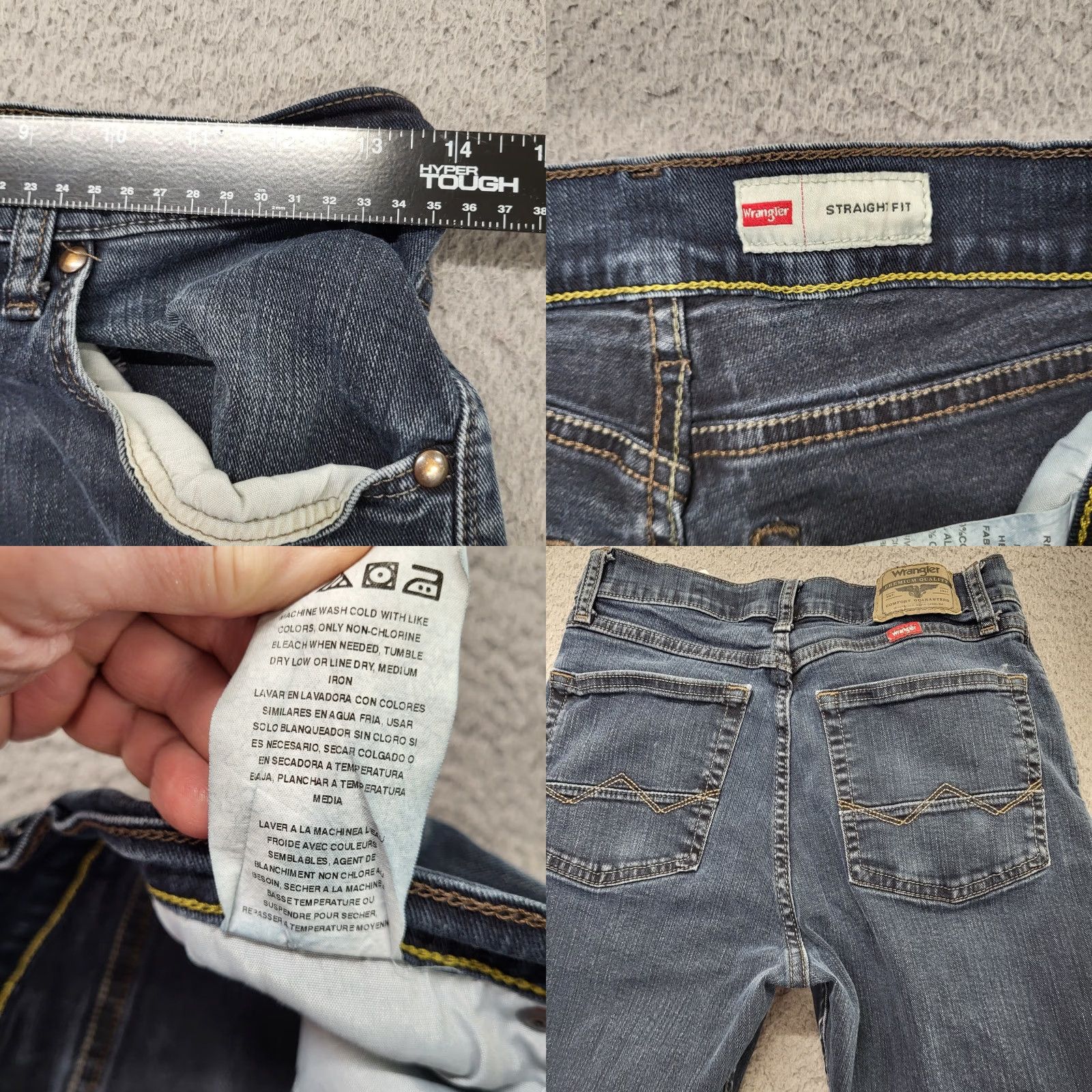 Wrangler Wrangler Jeans Mens Size 30x32 Five Star Premium Straight Fit Stonewash College Denim Blue 5-Pocket Mens Regular Size US 30 / EU 46 - 8 Thumbnail