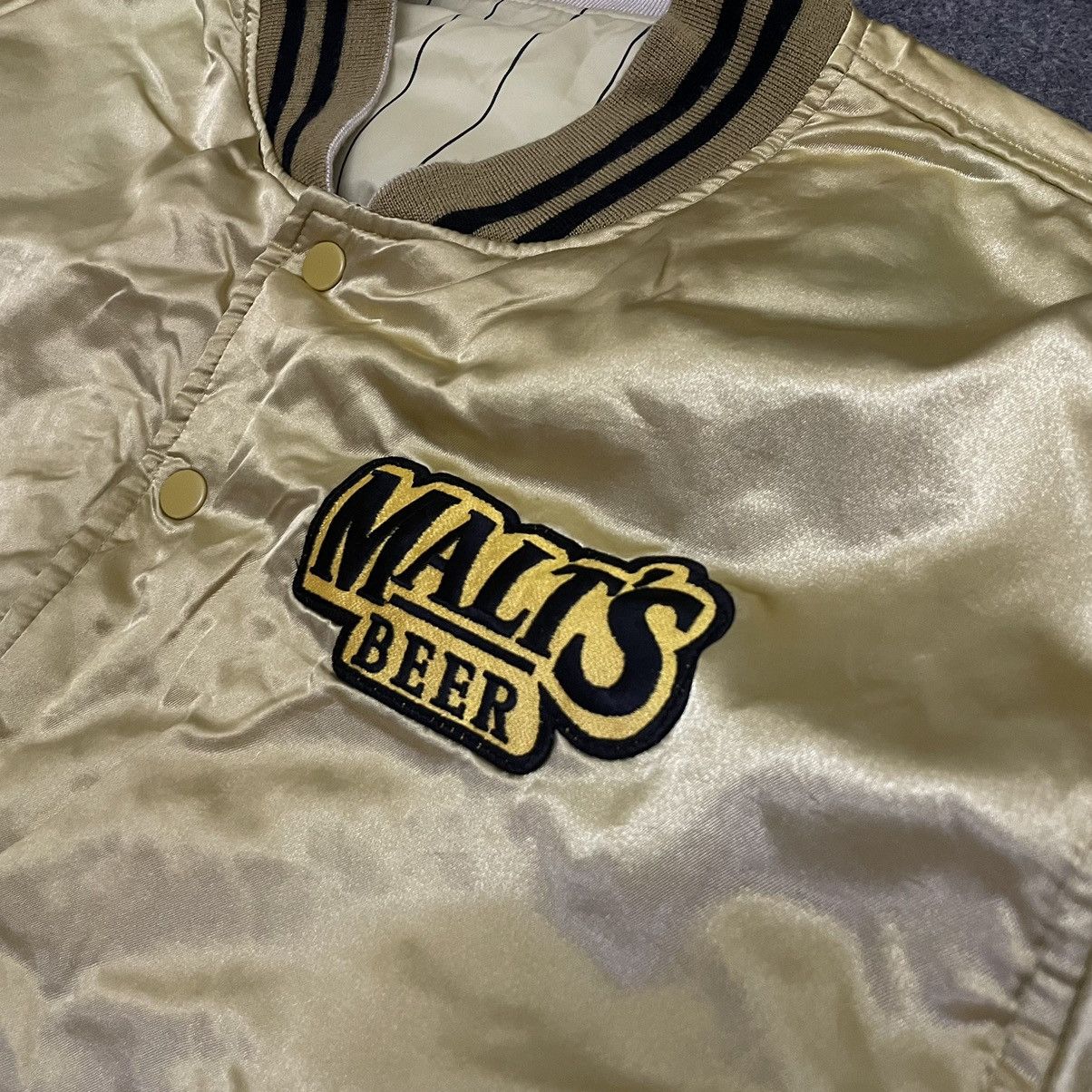 Vintage Vtg Suntory Boss Coffee Malts Beer Reversible Satin Varsity Size US XL / EU 56 / 4 - 6 Thumbnail