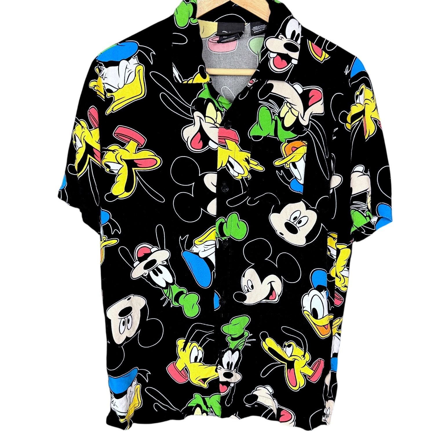 Disney Disney Mickey Mouse Black Short Sleeve Camp Collar Shirt S Size US S / EU 44-46 / 1 - 7 Thumbnail