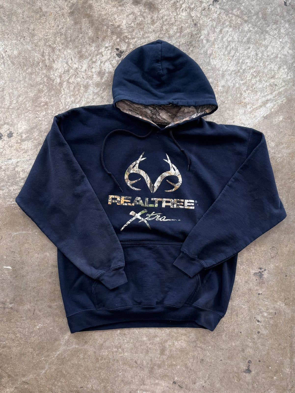 Vintage Realtree Xtra Black Camo Hoodie Large Size US L / EU 52-54 / 3 - 2 Thumbnail