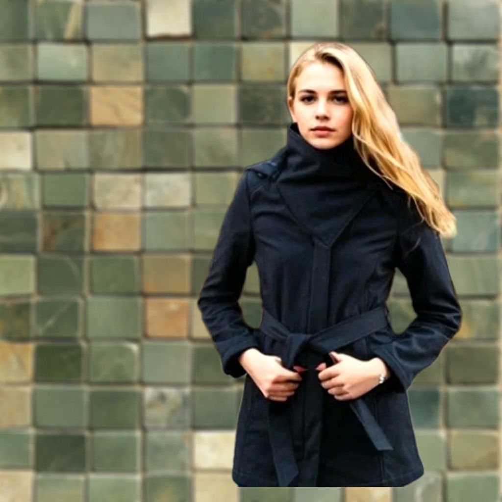 Anthropologie Anthropologie Mia Melons Everglades Hooded Rain Jacket Black Solid Mid-Length Zip Belt Long Sleeve Women S Black Size S / US 4 / IT 40 - 1 Thumbnail