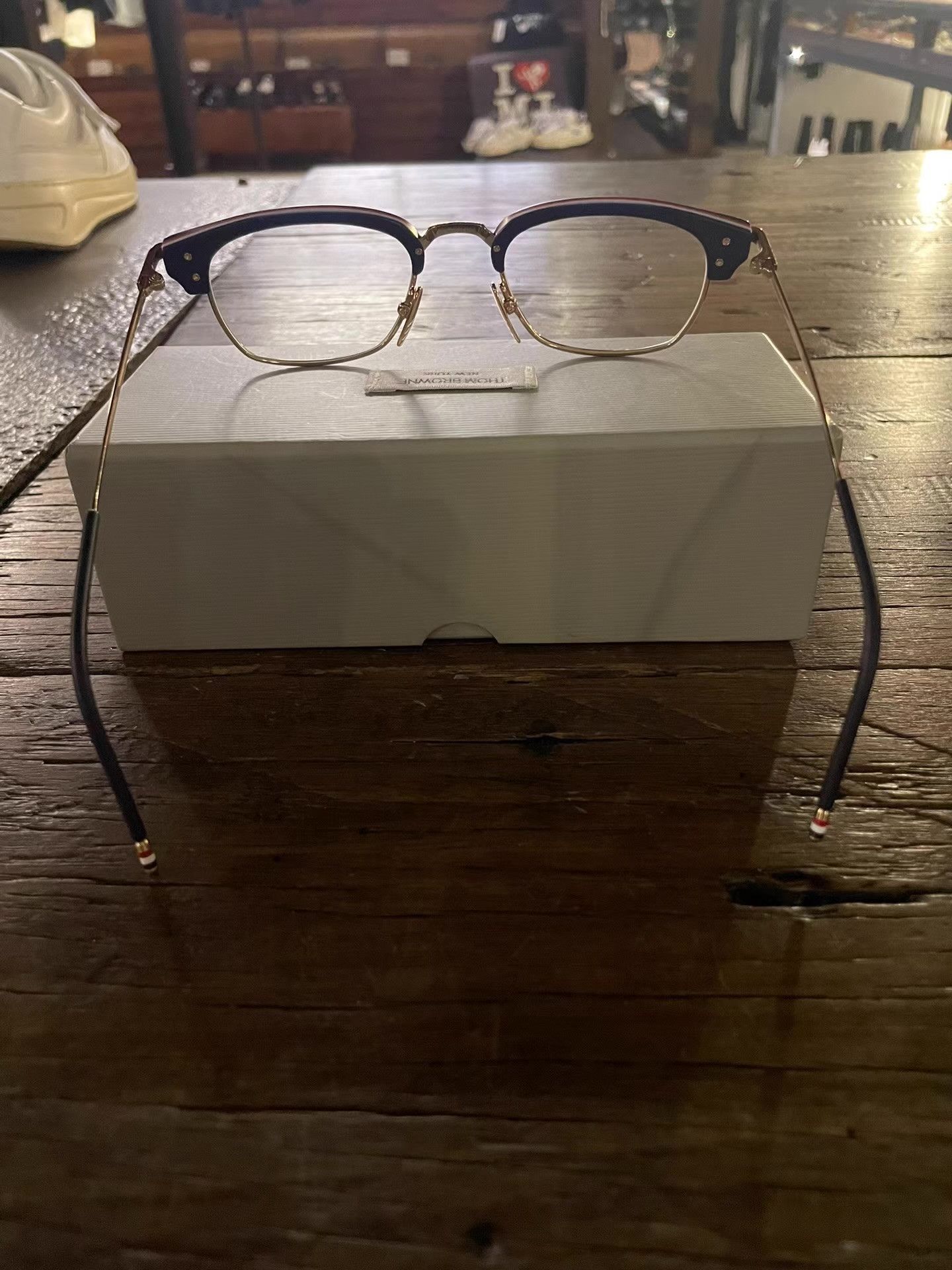 Thom Browne Thom Browne Matte black & gold plain glasses Ｑ25 Size ONE SIZE - 7 Thumbnail