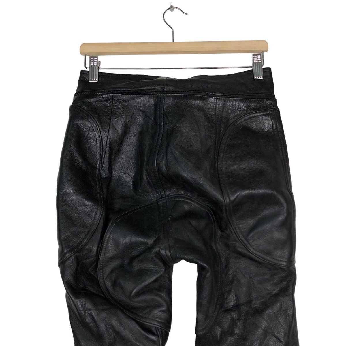 Genuine Leather 🔥Vintage Iconic Black Leather Pants Racing Issey Miyake Size US 29 - 9 Thumbnail