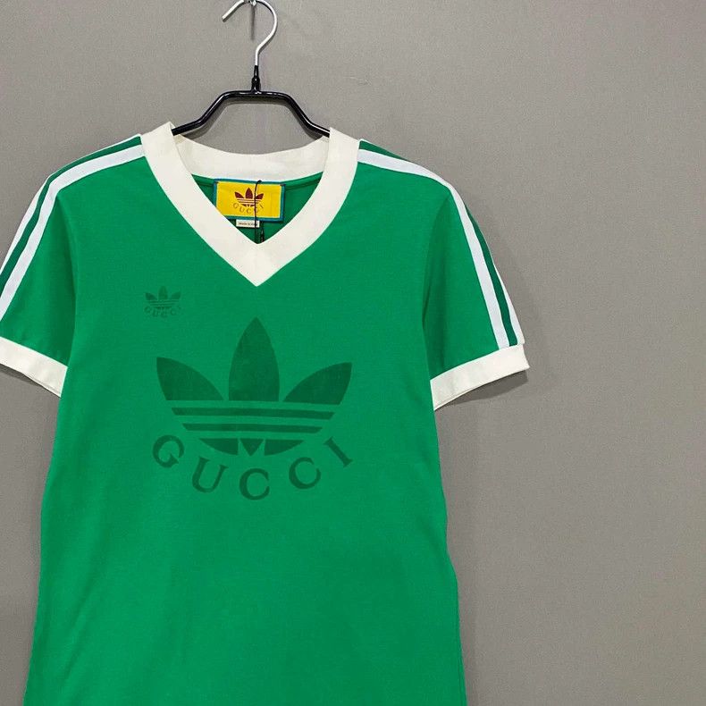 Gucci Gucci Adidas co-branded green short sleeves Size S / US 4 / IT 40 - 2 Thumbnail