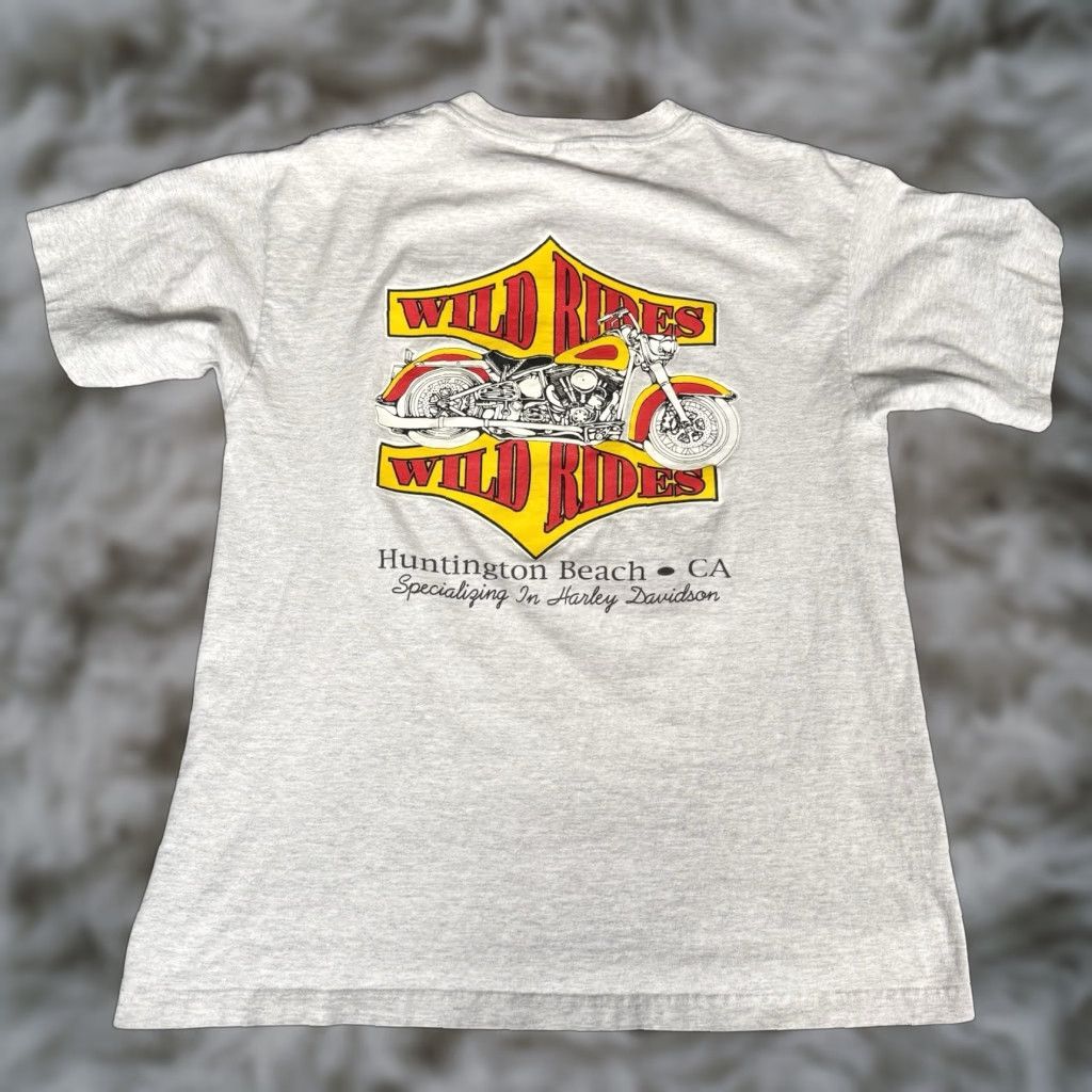 Vintage VINTAGE Wild Rides Motorcycles T Shirt Mens L Slim Fit Biker California 90s Size US L / EU 52-54 / 3 - 1 Thumbnail