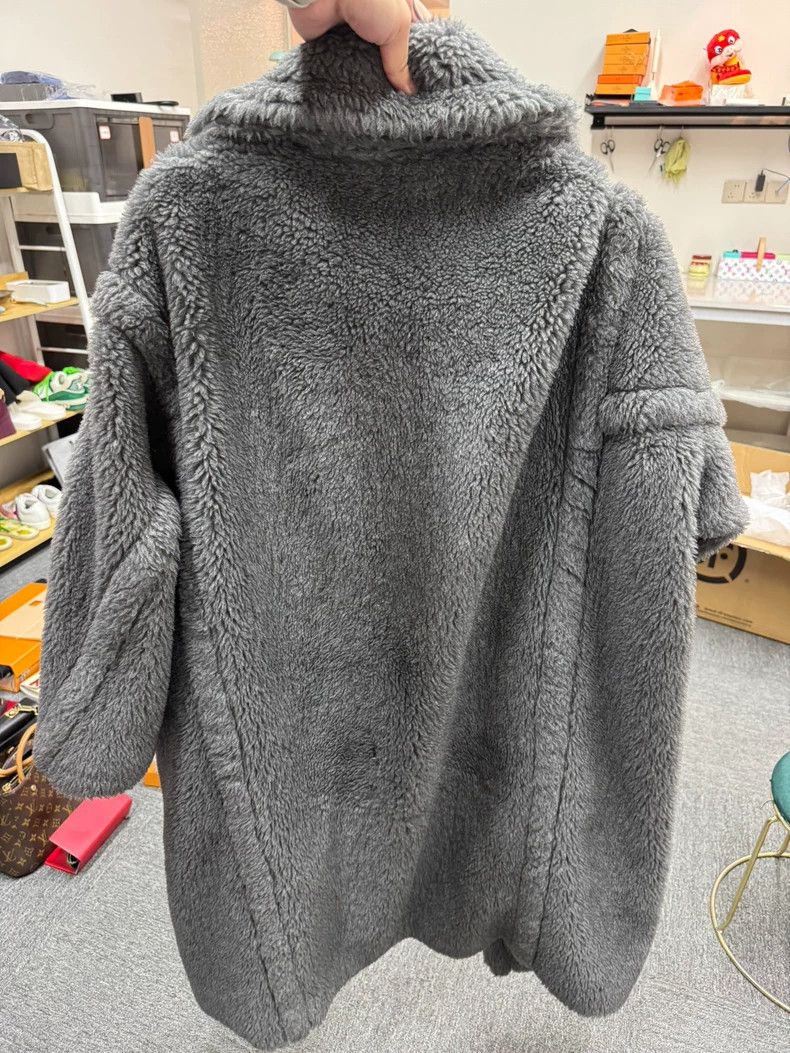 Max Mara Max Mara Teddy Bear Coat Deep Space Grey Size S / US 4 / IT 40 - 2 Thumbnail