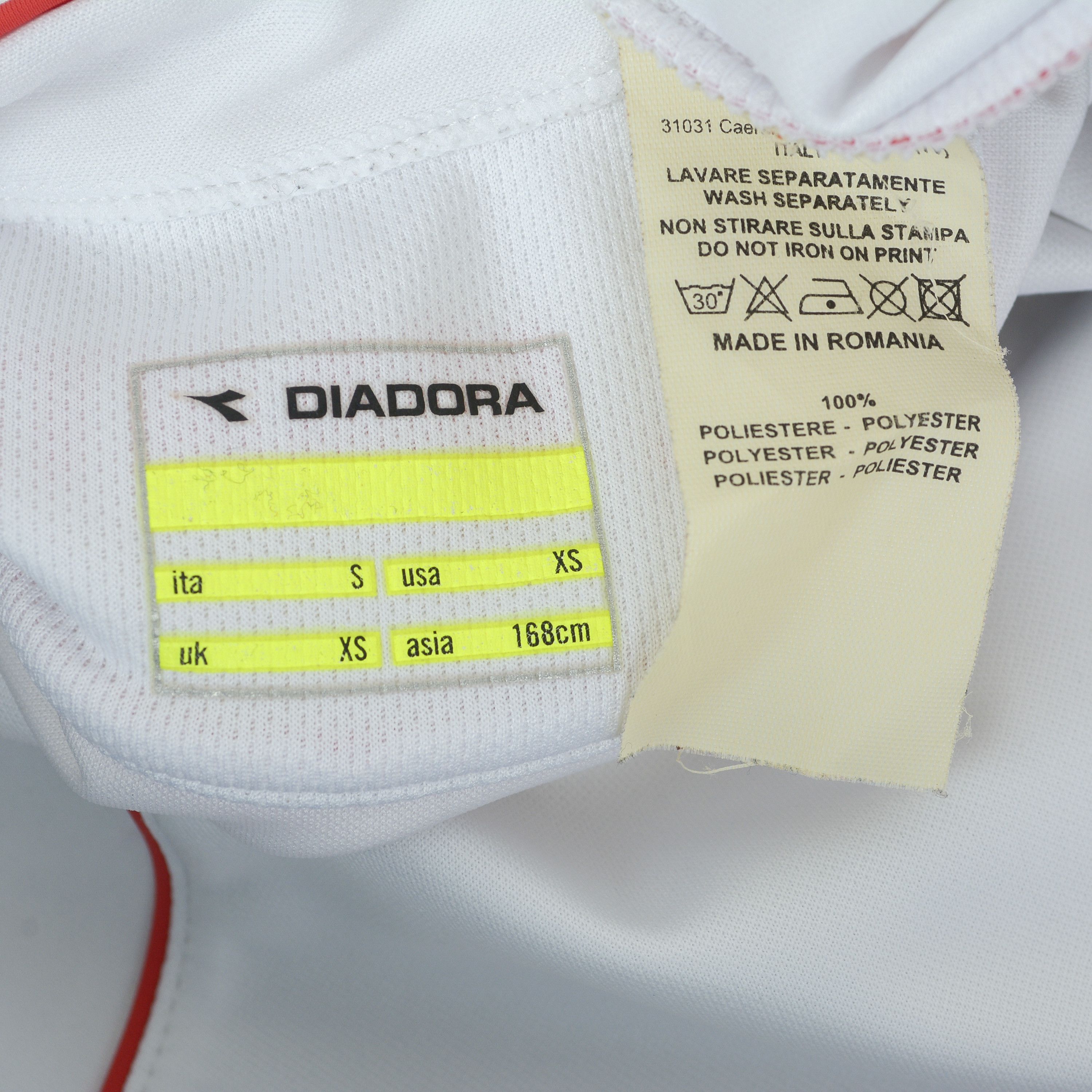 Diadora Mantova 1911 S Long Sleeve Home Jersey Shirt 2007 2008 Kit Size US S / EU 44-46 / 1 - 8 Thumbnail