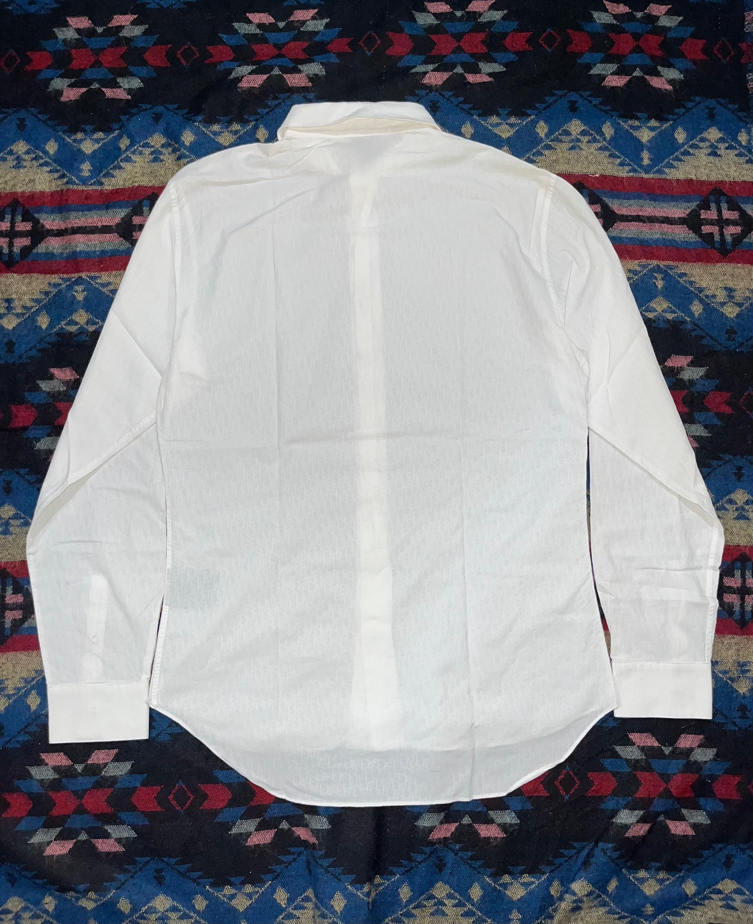 Dior Dior Homme Monogram Button Ups White Shirt Size US S / EU 44-46 / 1 - 2 Thumbnail