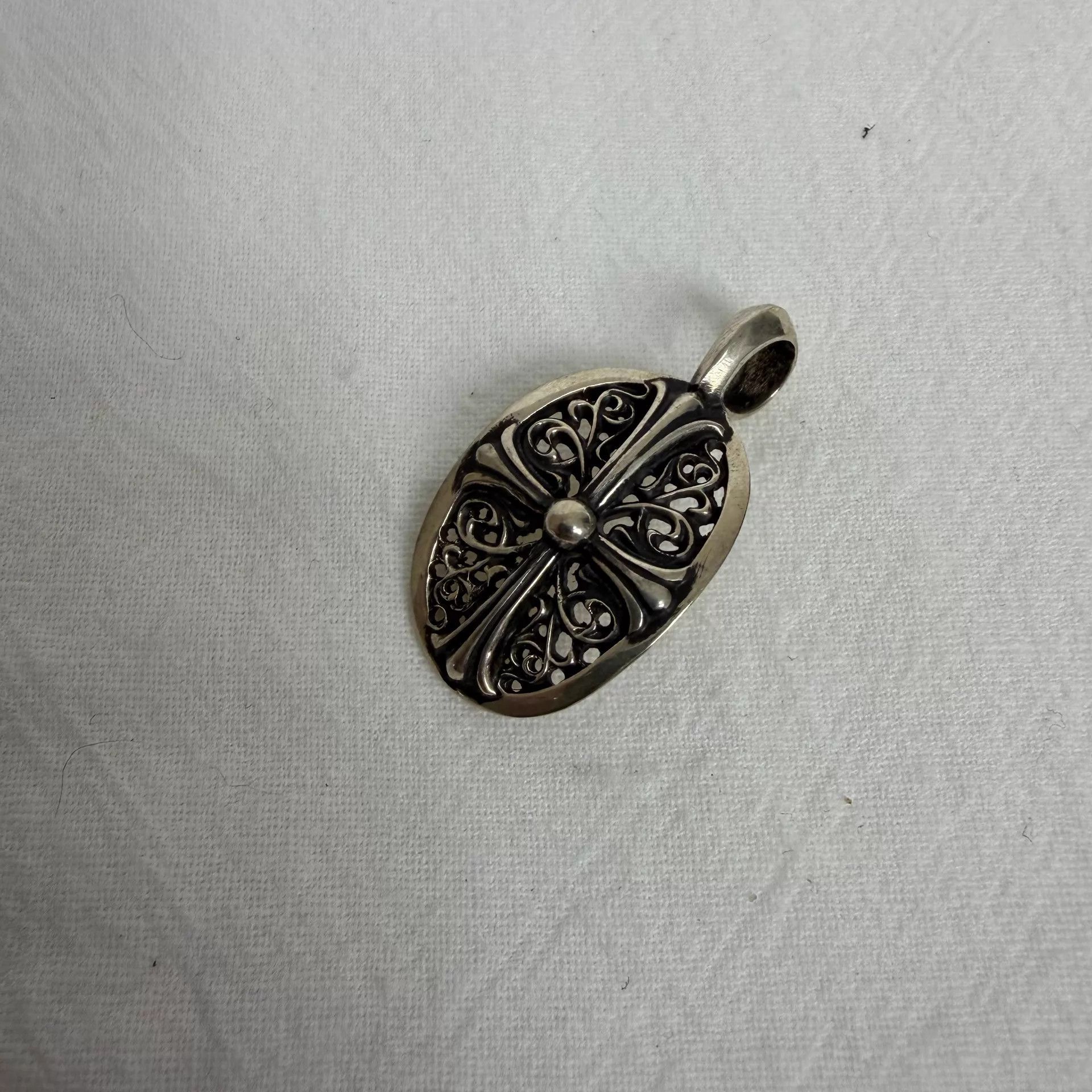 Chrome Hearts Chrome Hearts 925 Silver Oval Guardian Small Pendant Size ONE SIZE - 1 Thumbnail