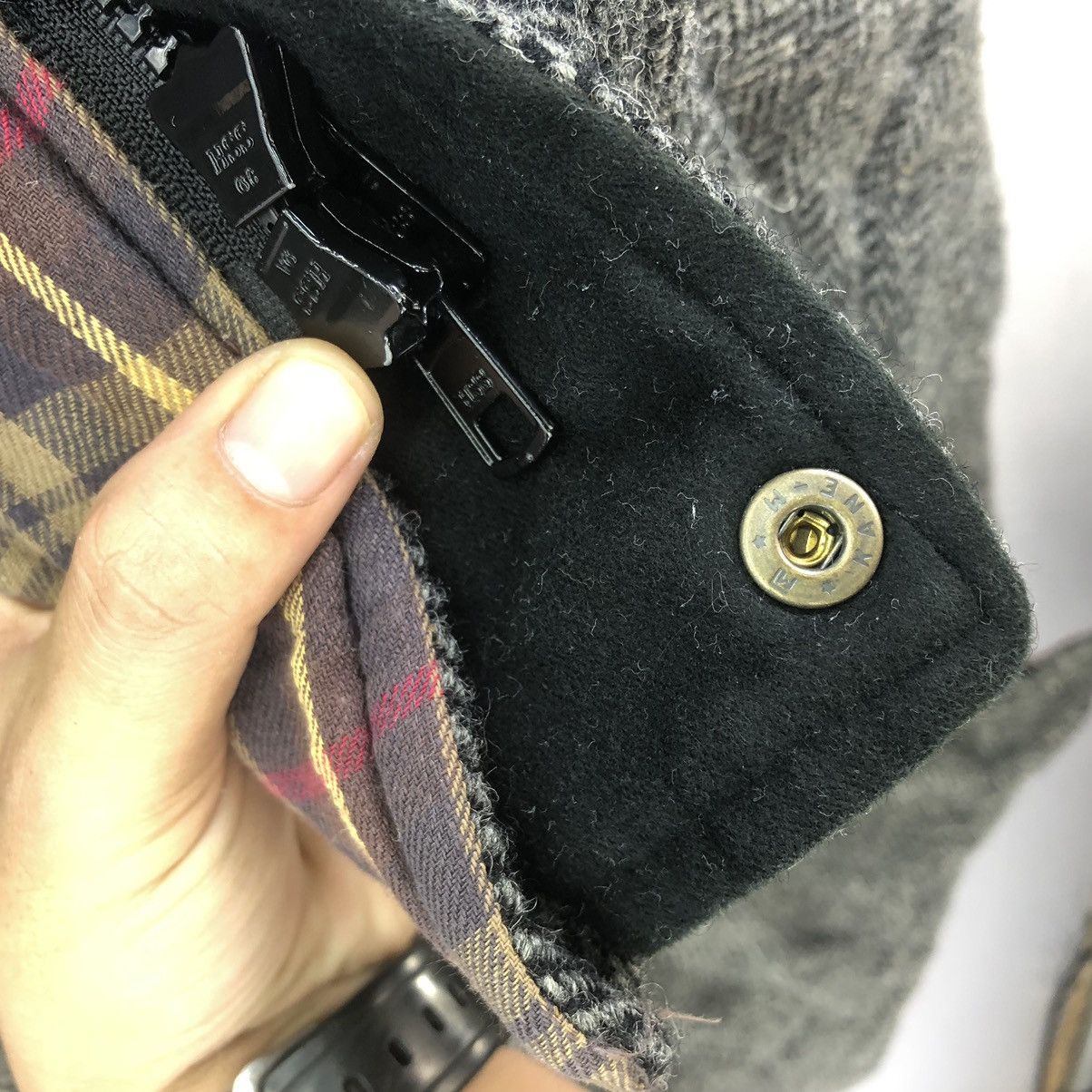 Harris Tweed Peregrine Made In England Herringbone Wool Padded Vest Size US L / EU 52-54 / 3 - 8 Thumbnail