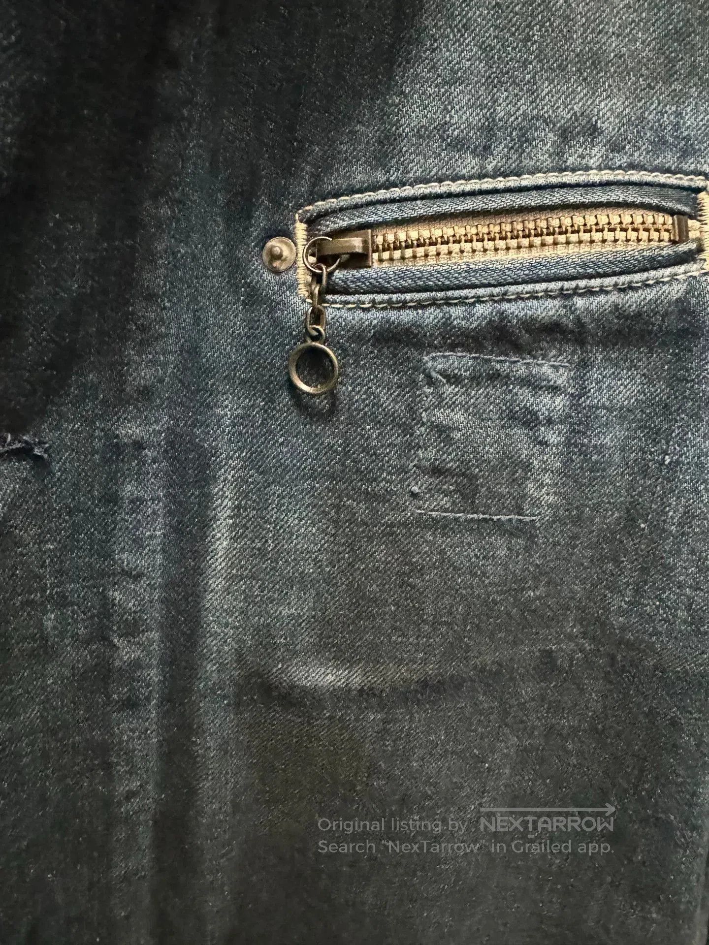 RRL Ralph Lauren RRL Vintage Style Denim Jacket with Brown Collar. Size US M / EU 48-50 / 2 - 4 Thumbnail