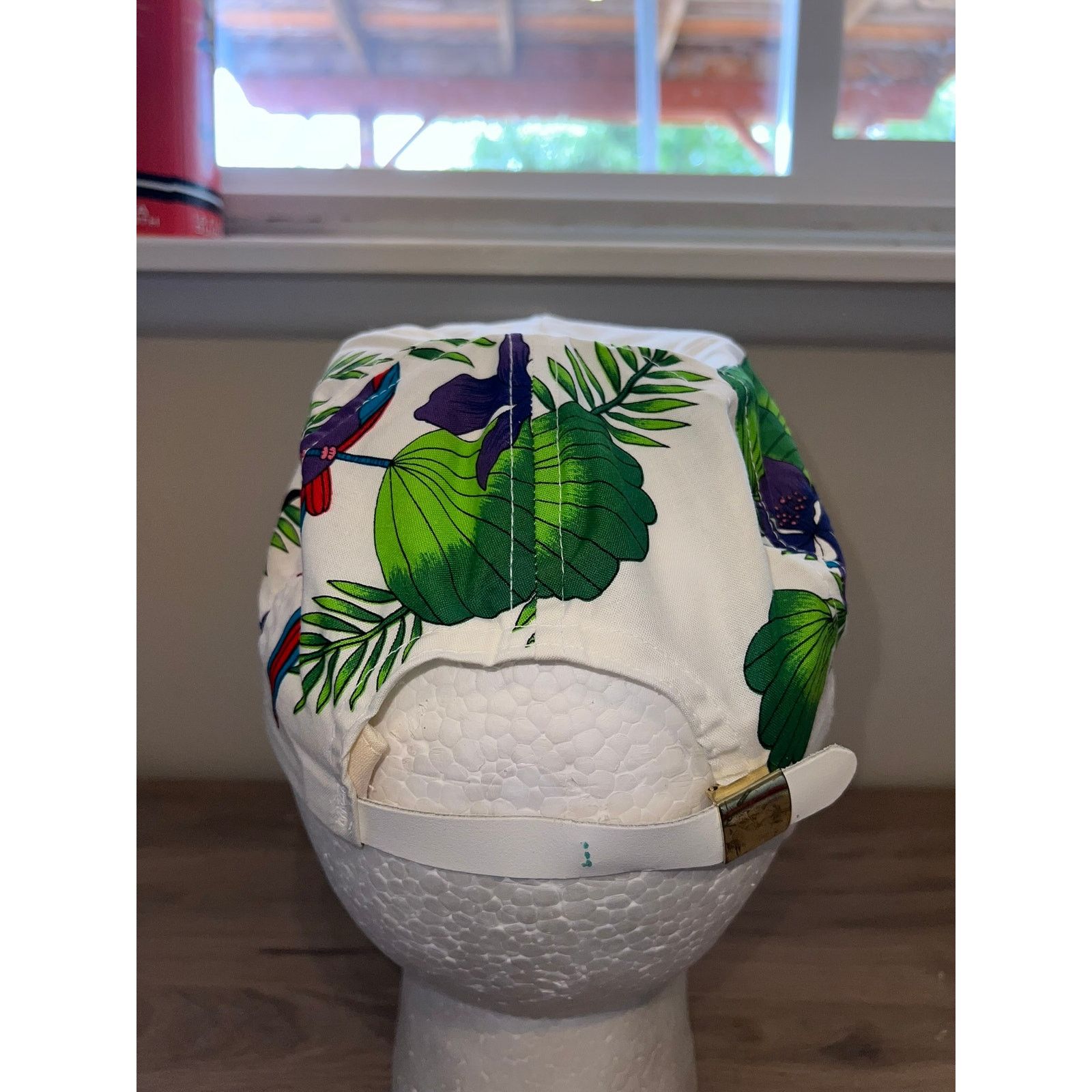 Vintage Vintage Durt Hawg Floral Bird White Hat Stained Stain VTG OS Size ONE SIZE - 6 Thumbnail