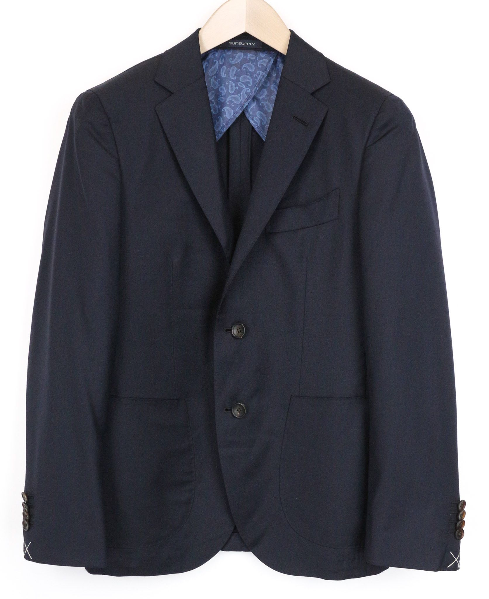 Suitsupply LA SPALLA UK34R Navy Blue Wool Notch Lapel Blazer 75422 Size 34R - 1 Thumbnail
