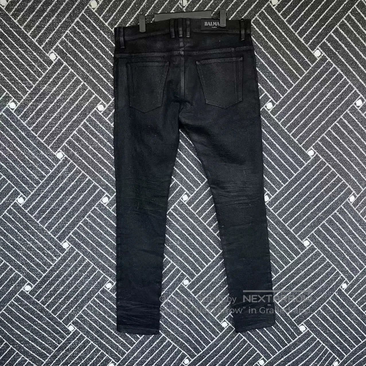 Balmain Black Ripped Denim Pants. Size US 32 / EU 48 - 2 Thumbnail