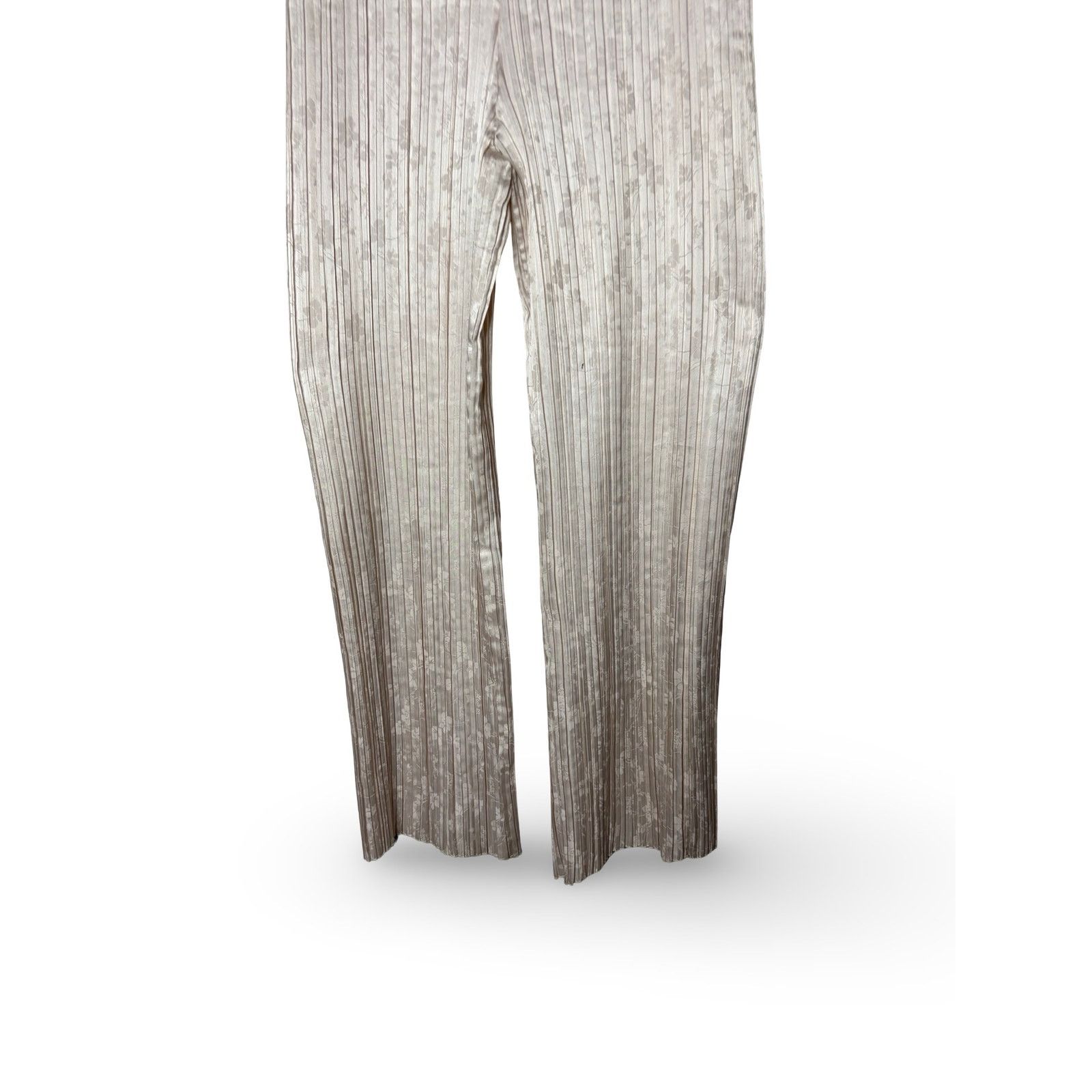 forte_forte Forte Forte Plissé Satin Jacquard Pants in Perla sz ll US M Size 27" / US 4 / IT 40 - 4 Thumbnail