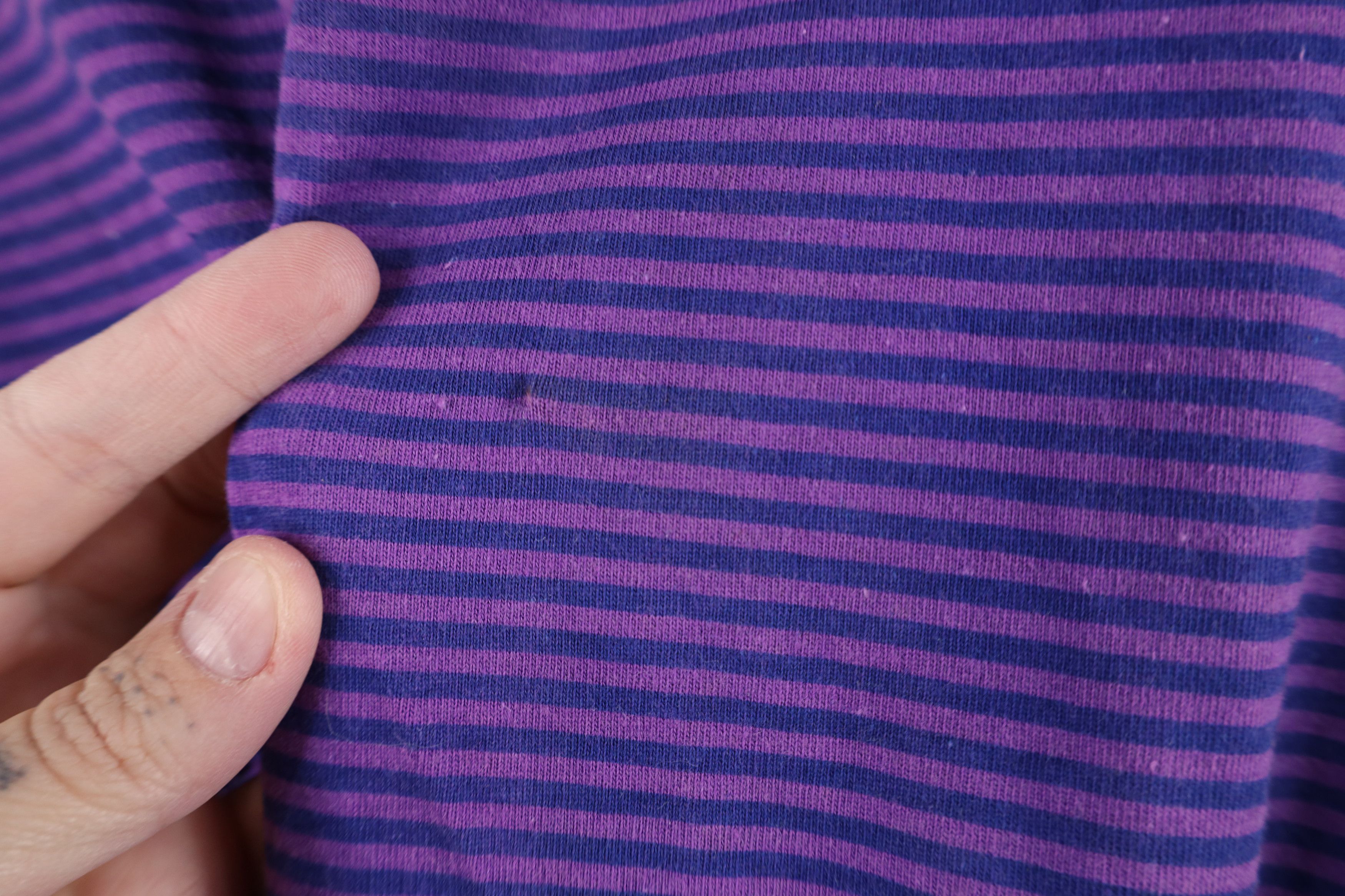 Vintage Vintage 90s Bugle Boy Striped Puff Paint Baggy T-Shirt Size US XL / EU 56 / 4 - 11 Thumbnail