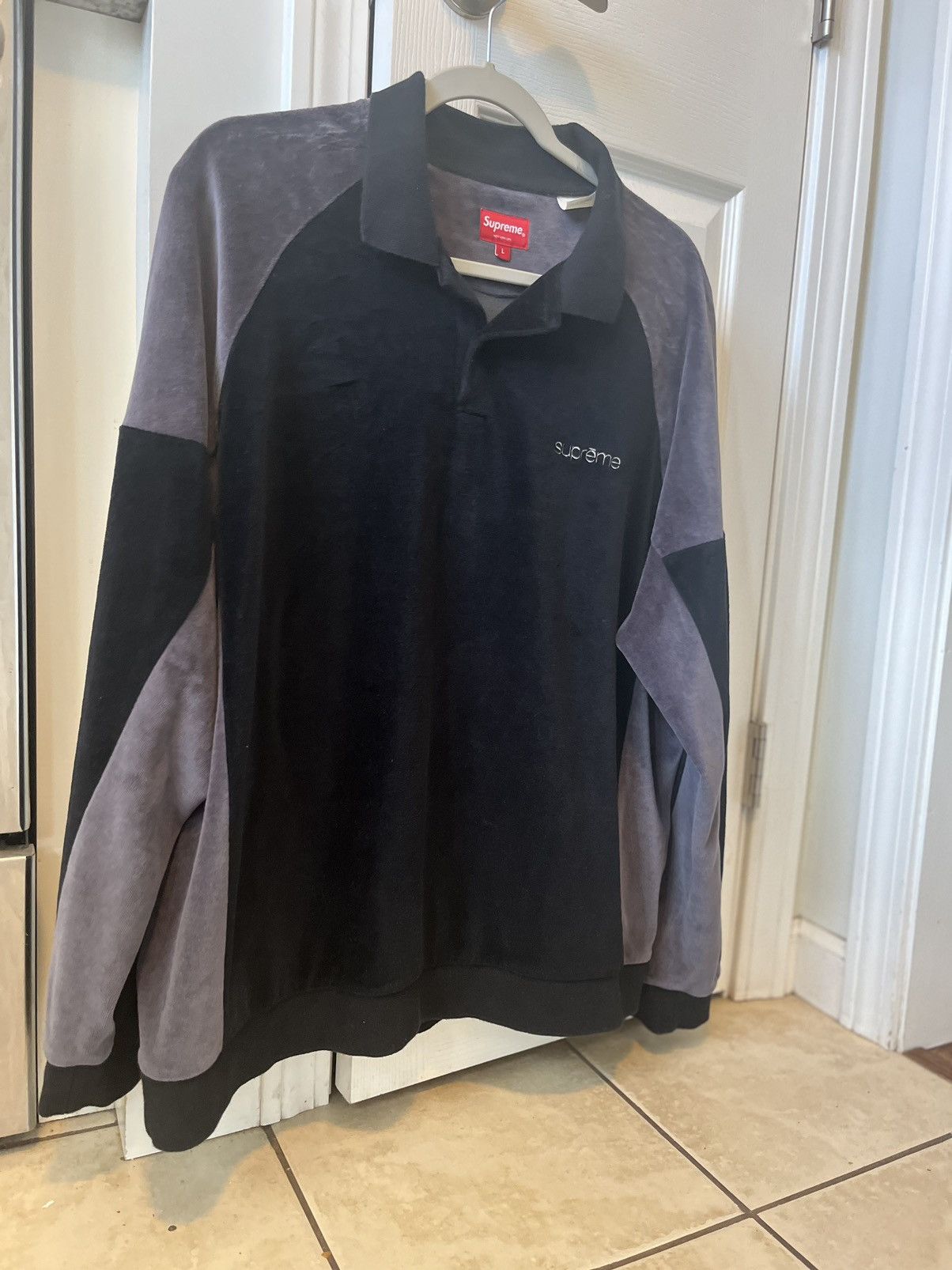 トップス Supreme Paneled Velour L/S Polo Supreme Paneled Velour L S Polo (FW22) - $118