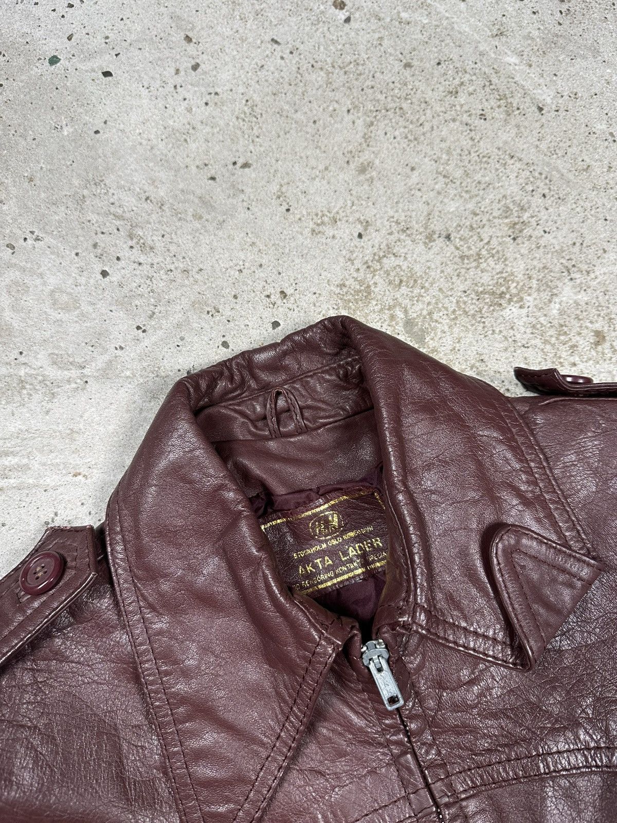 Other Vintage 90s Burgundy Genuine Leather Bomber Utility Jacket Size US XS / EU 42 / 0 - 7 Thumbnail
