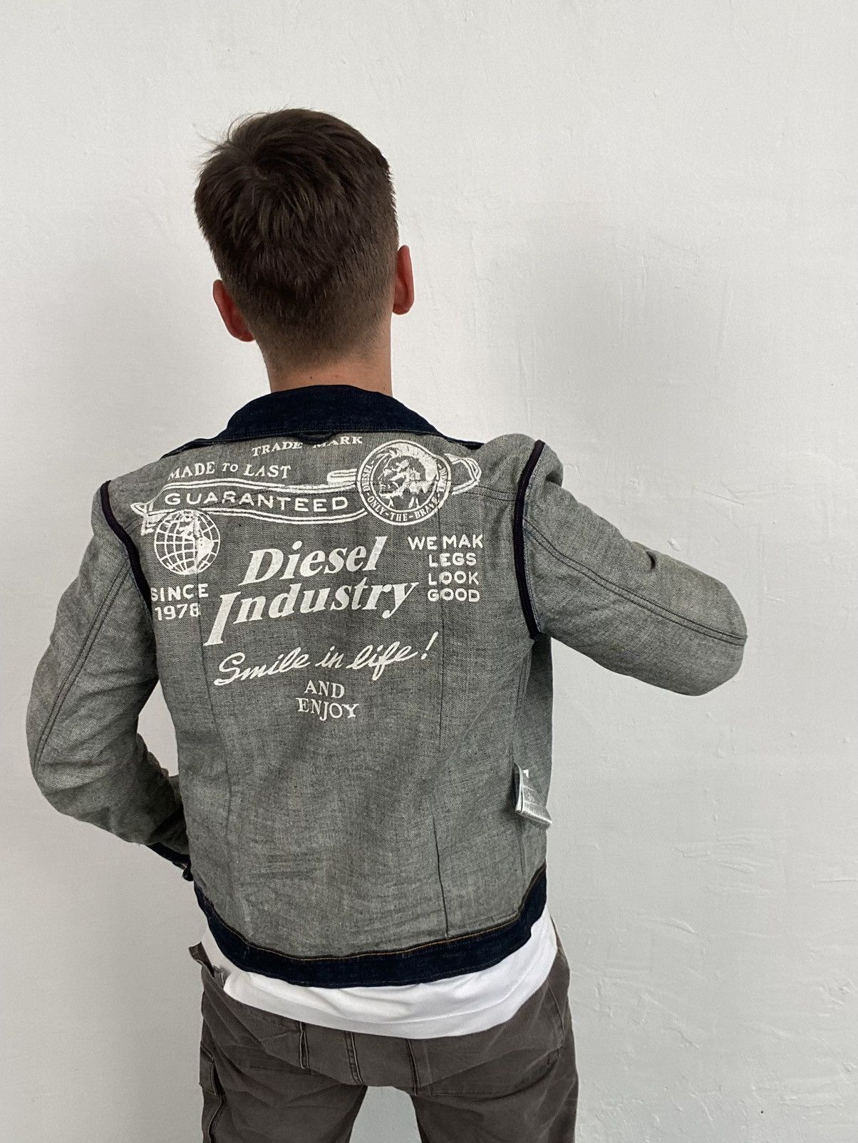 Diesel × Vintage 2010 Diesel Juzicon Giacca Washed Denim Jacket Size US S / EU 44-46 / 1 - 7 Thumbnail