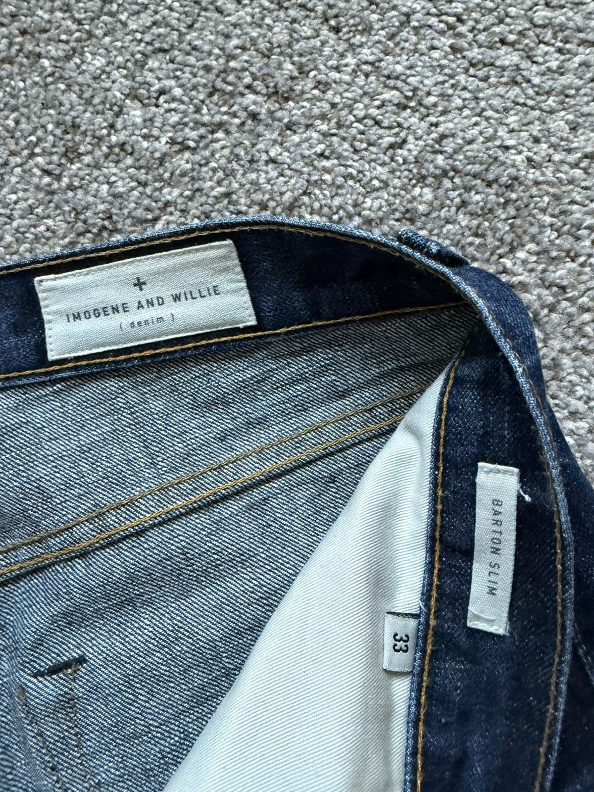 Imogene + Willie Imogene + Willie Barton Slim Selvedge Denim Jeans Size 33 Size US 33 - 5 Thumbnail