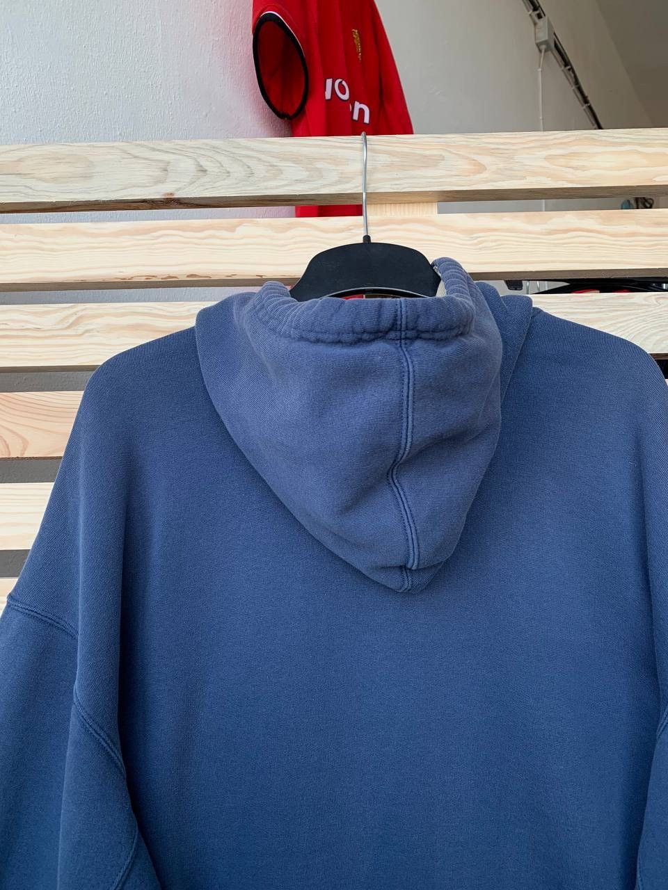 Nike × Vintage Nike Vintage Hoodie Faded Style Y2K Drill Big Logo Size US XL / EU 56 / 4 - 9 Thumbnail