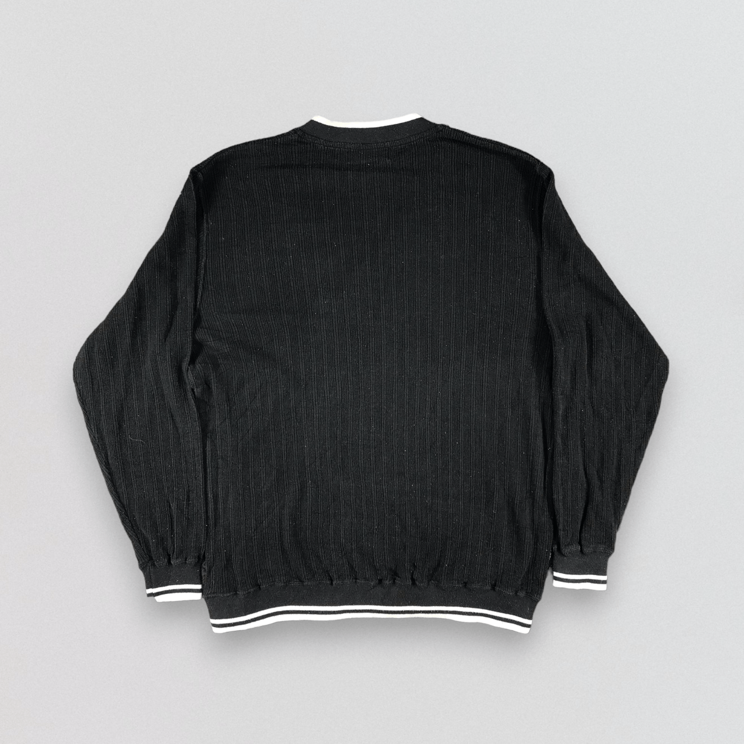 Vintage Beschwa Jumper Sweatshirt V-neck Black Size L F186 Size US L / EU 52-54 / 3 - 2 Thumbnail