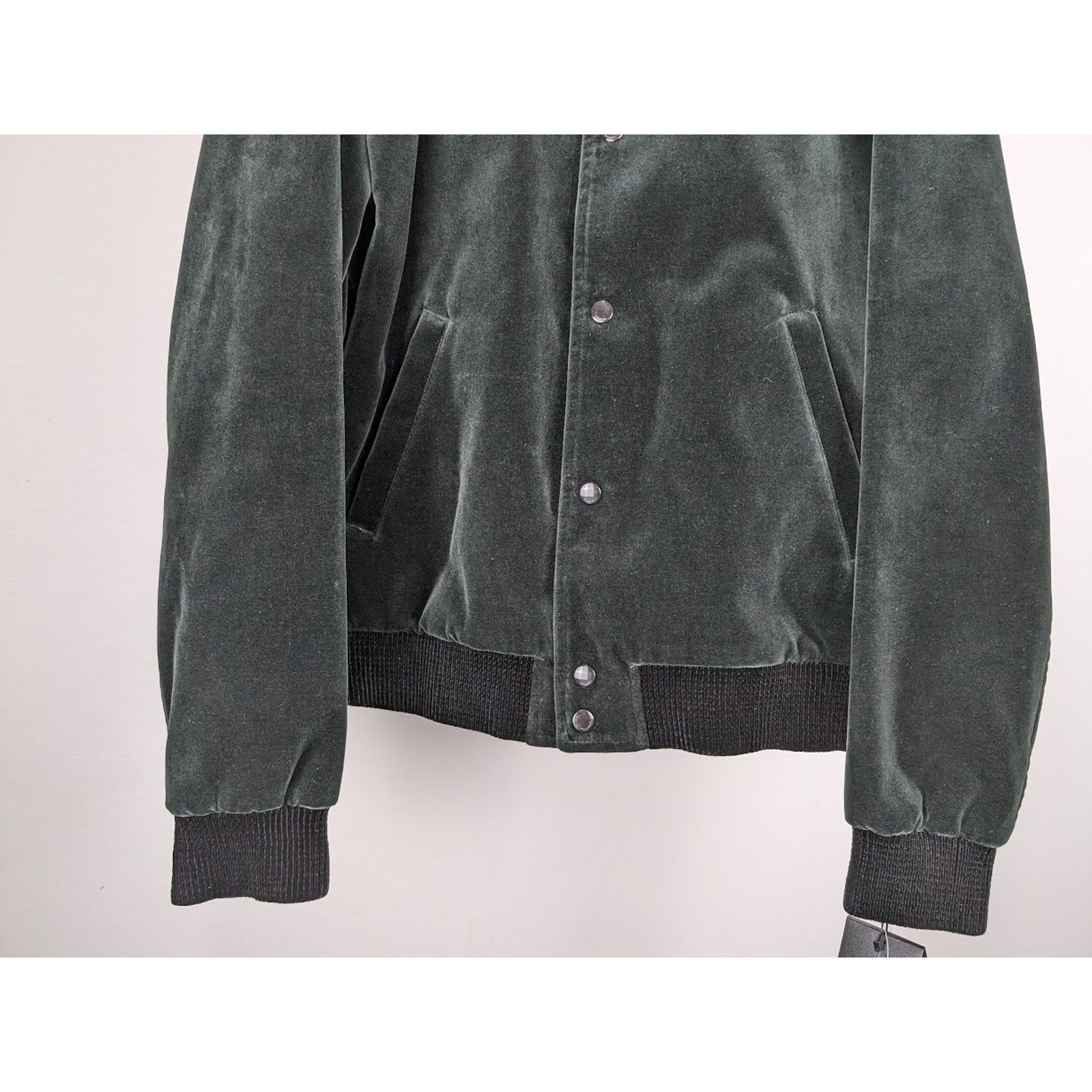 Saint Laurent Paris o1rshd1 Teddy College Cotton Jacket in Green Emerald Size US L / EU 52-54 / 3 - 8 Thumbnail