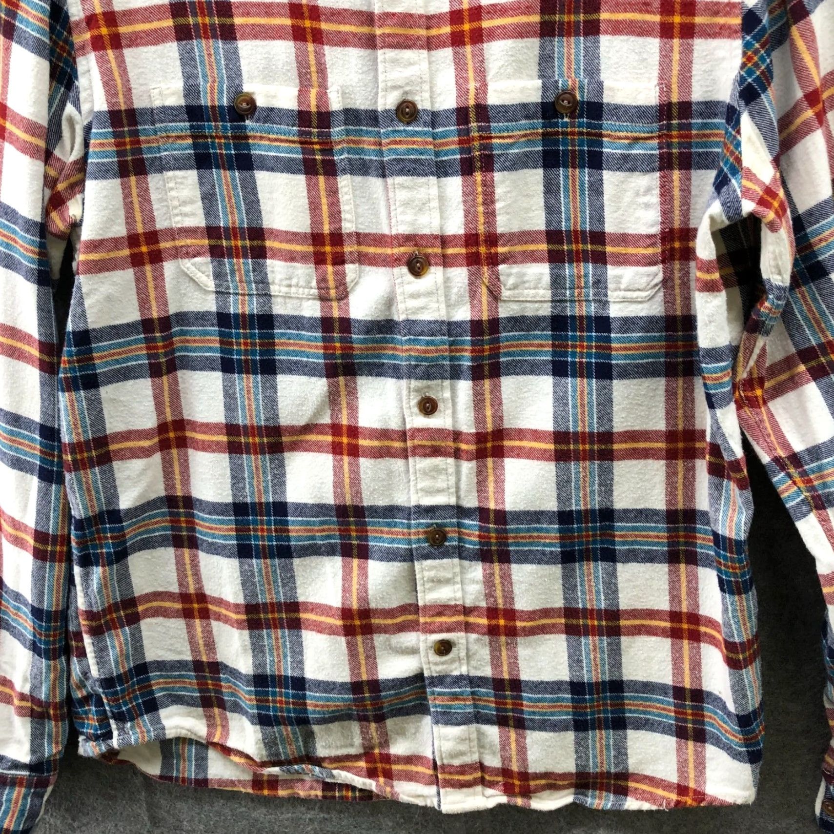 Gap Gap Untucked Flannel Shirt Mens M Plaid Multicolor Cotton Size US M / EU 48-50 / 2 - 4 Thumbnail
