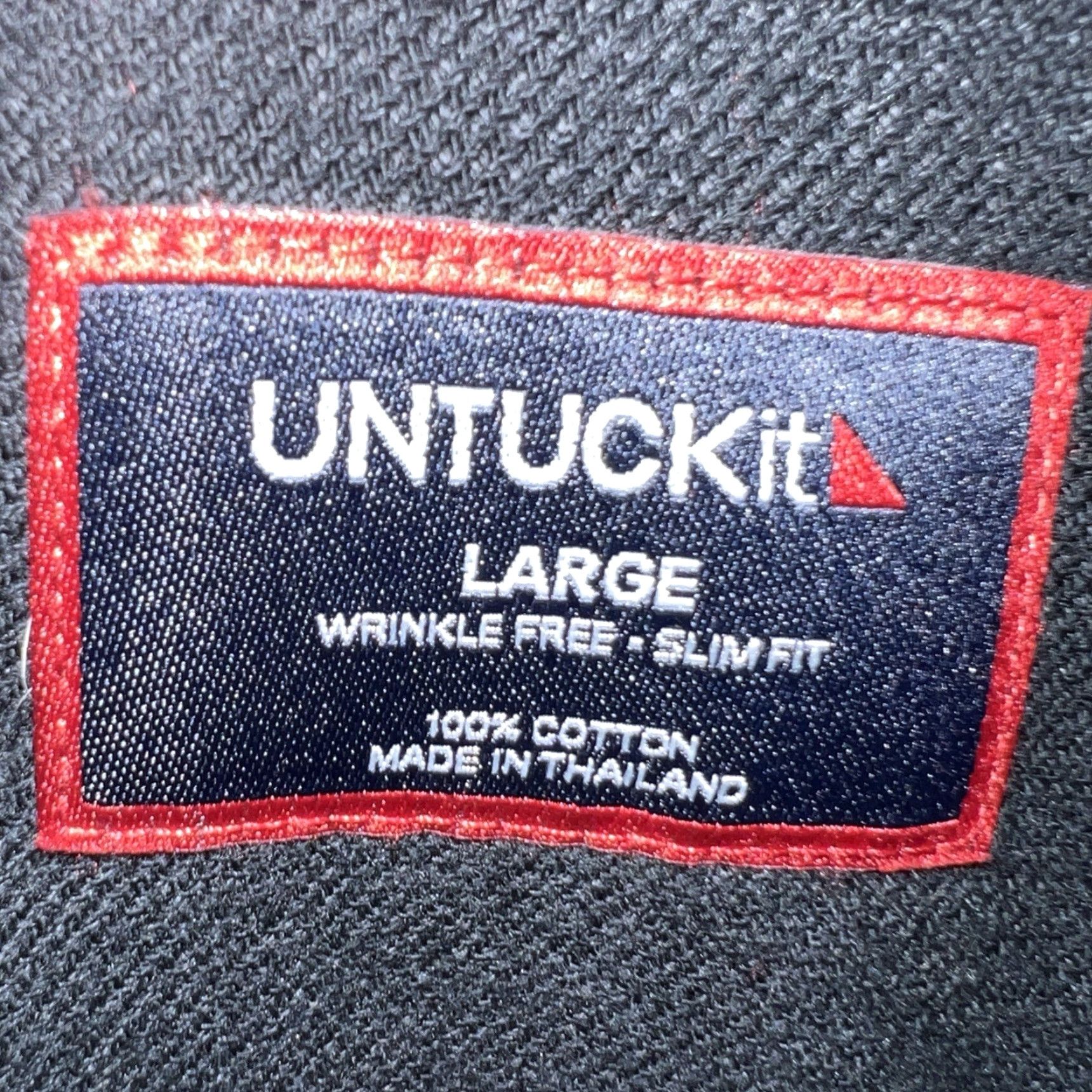 UNTUCKit UNTUCKit Black Button-Up Shirt Large Mens Long Sleeve 100% Cotton Classic Size US L / EU 52-54 / 3 - 3 Thumbnail