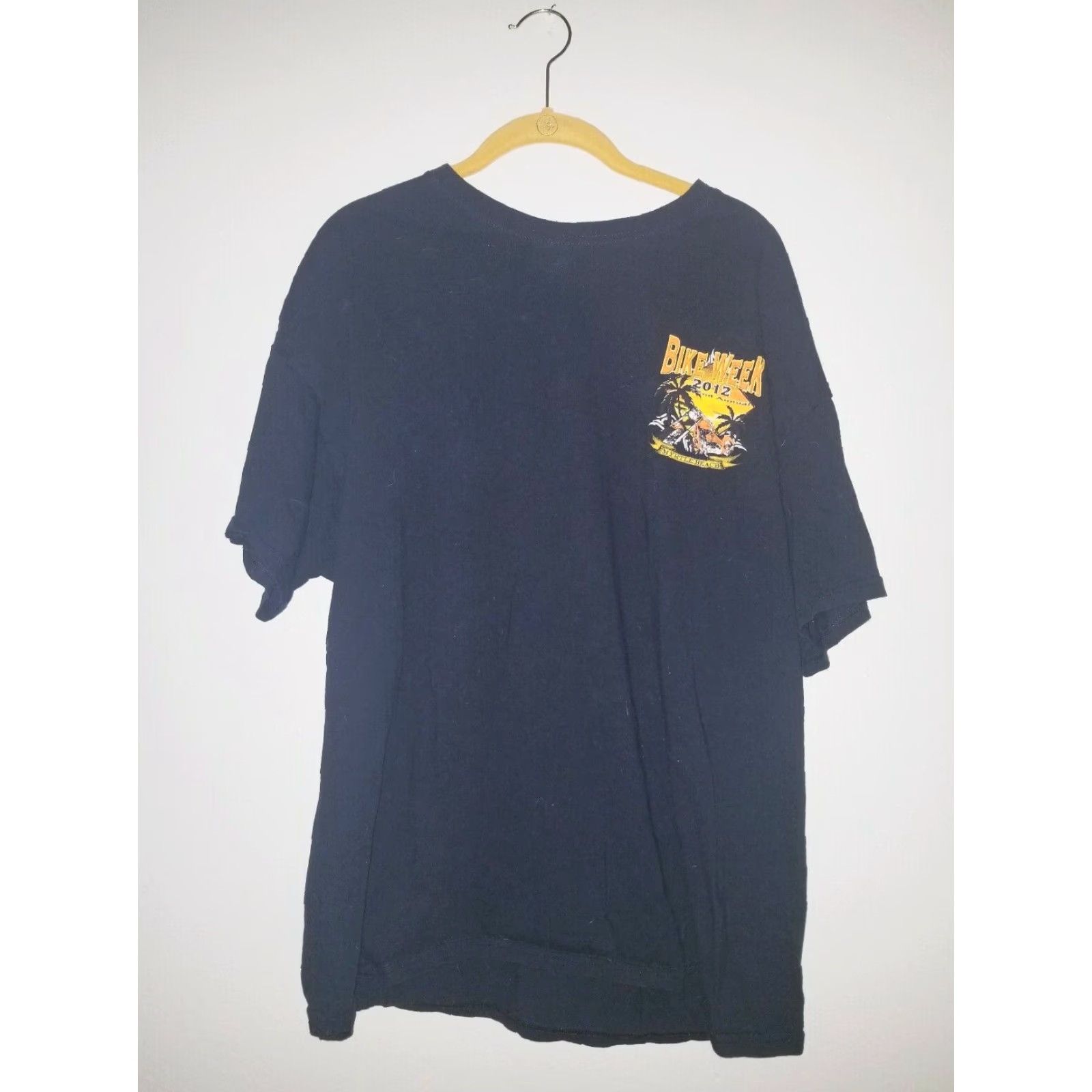 Gildan VINTAGE Mens XL Myrtle Beach Bike Week 2012 South Carolina Souvenir Black T Shirt Size US XL / EU 56 / 4 - 4 Thumbnail