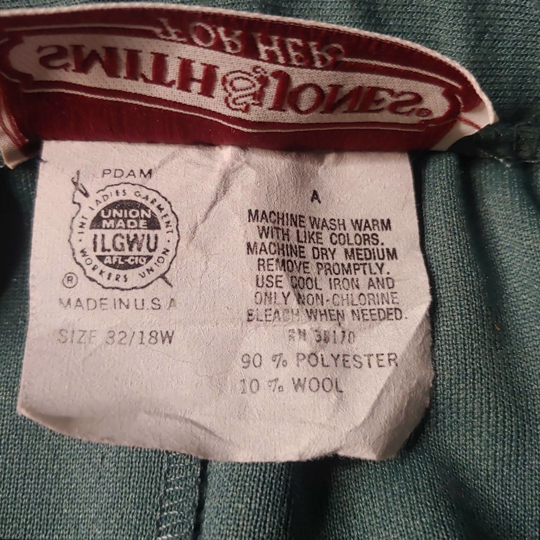 Vintage VINTAGE ILGWU Smith And Jones Skirt 16/18 Green Sage Flat Front Pencil Mid-calf Womens Shoes? Size 38" / US 16 / IT 52 - 7 Thumbnail