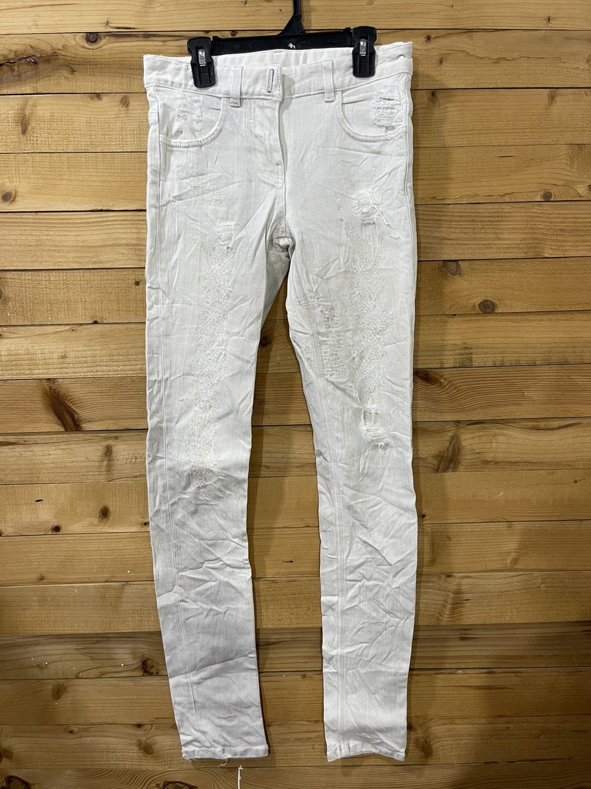 Givenchy Vintage givenchy design distressed skinny jeans Size 27" / US 4 / IT 40 - 1 Thumbnail