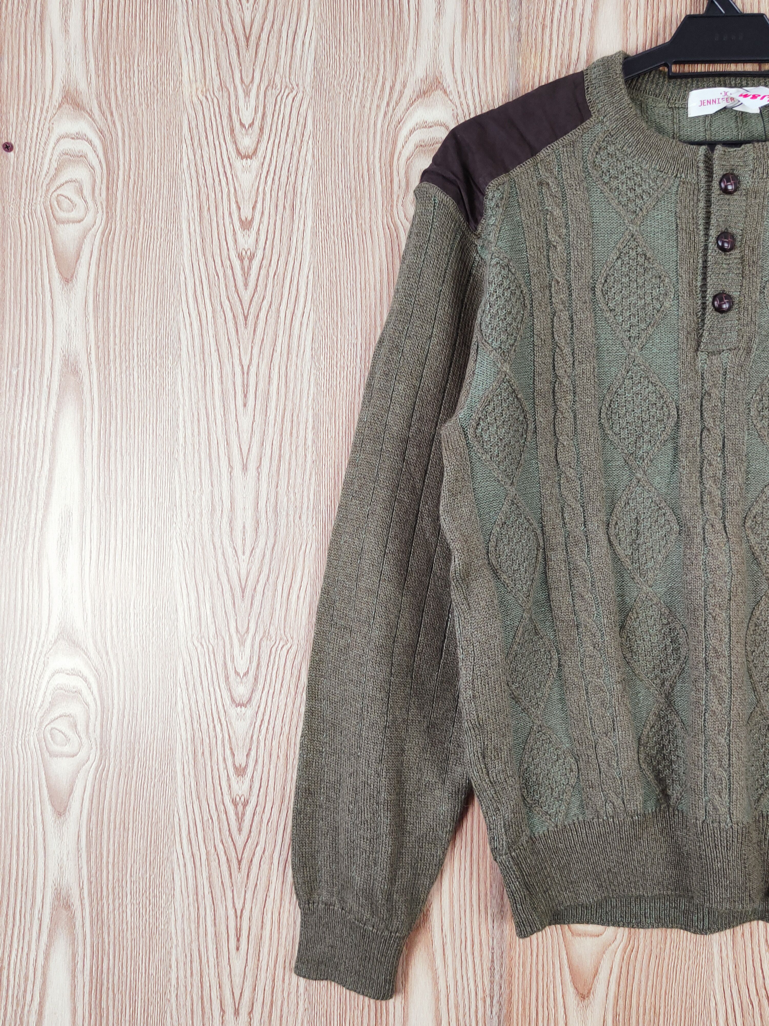 Aran Isles Knitwear Jennifer Club Olive Knitwear Sweatshirts #w817 Size US M / EU 48-50 / 2 - 3 Thumbnail