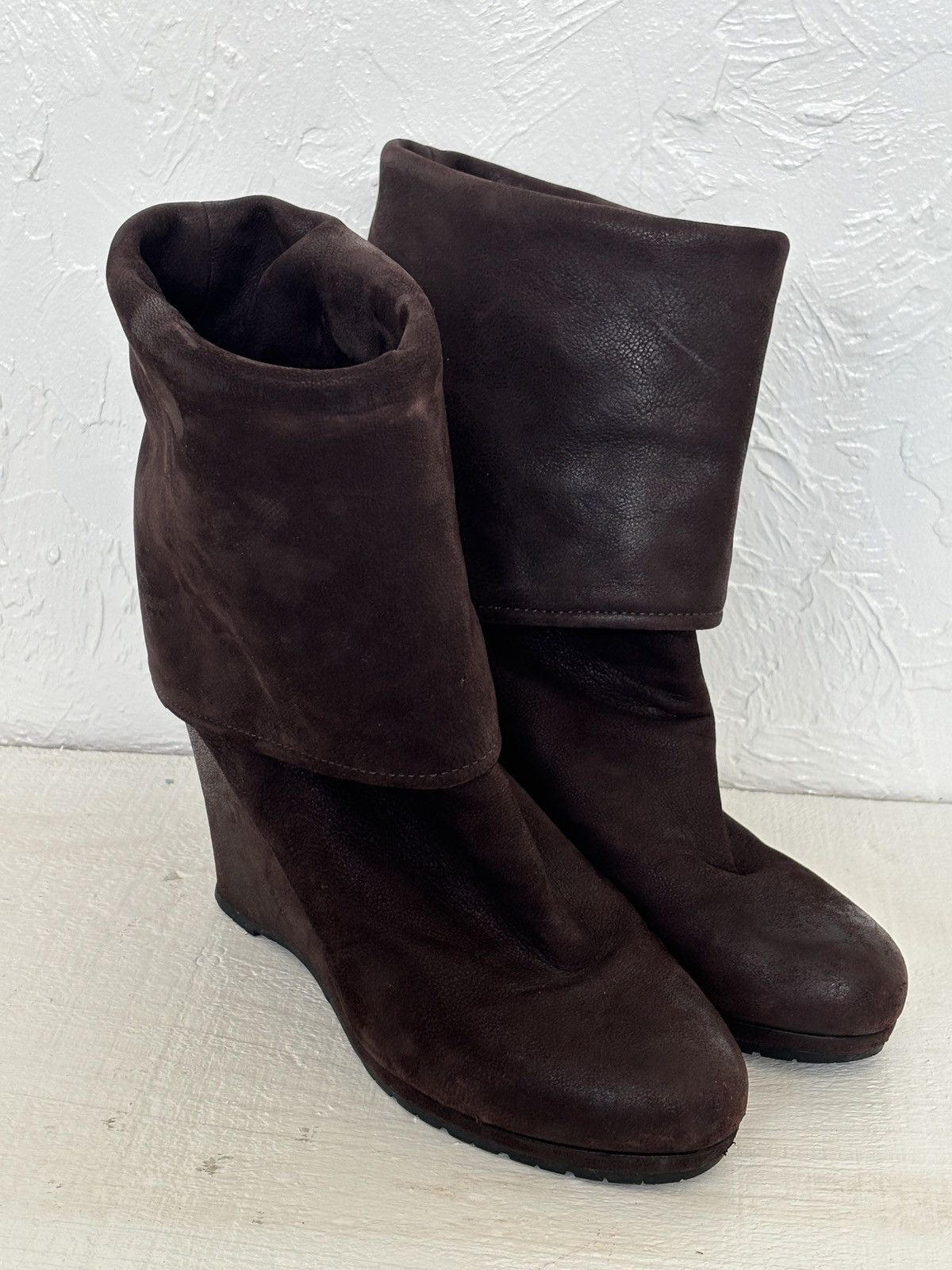 Prada Prada wedge fold over boots Size US 8 / IT 38 - 4 Thumbnail