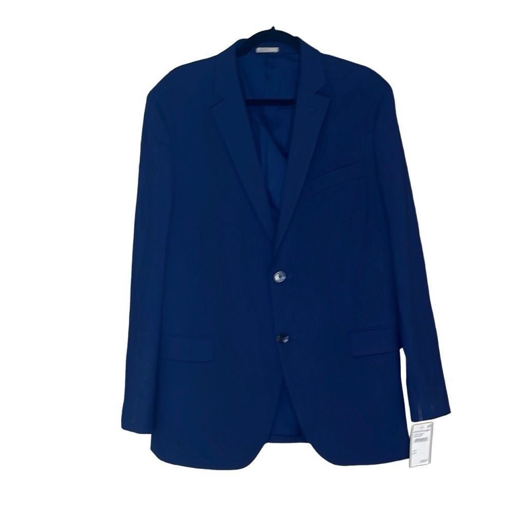 Nordstrom Nordstrom Rack Mens 44R Slim Fit Suit Jacket Iris Blue Pockets Two Button NWT Size 44S - 1 Thumbnail