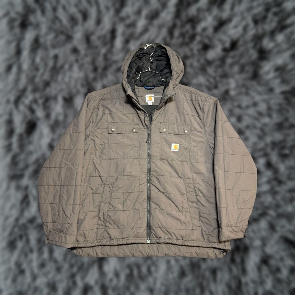 Carhartt Carhartt Jacket 2XL Hooded Black Quilted Zip Brookville Nylon Full Zip Mens Womens Unisex Adults Size US XXL / EU 58 / 5 - 1 Thumbnail