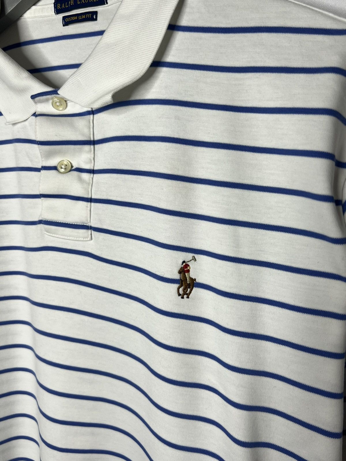 Vintage Vintage Polo Ralph Lauren Luxury Striped Polo Shirt Tee Size US XL / EU 56 / 4 - 6 Thumbnail