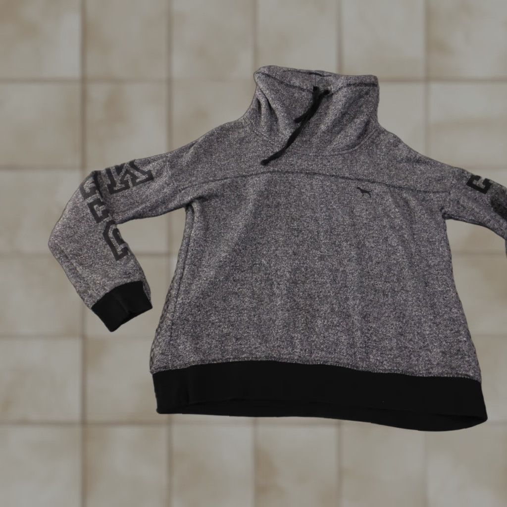 Victoria's Secret Victoria's Secret PINK Sweatshirt Pullover Women Medium Gray Raglan Sleeve Cowl Neck Logo Love Stretch Pullover Knit Size M / US 6-8 / IT 42-44 - 1 Thumbnail
