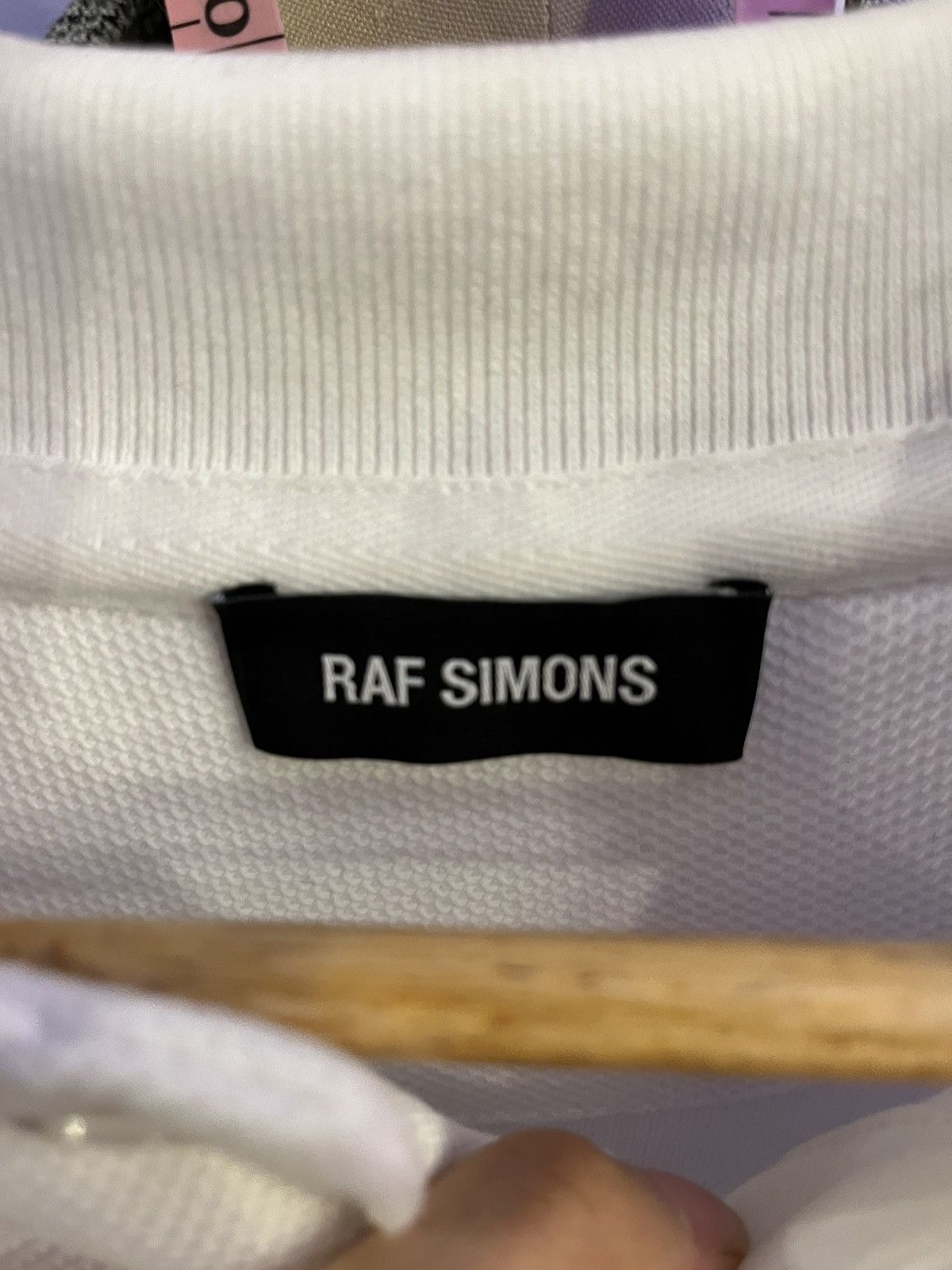 Raf Simons RAF simons white embroidered shirt sleeve polo shirt Size US L / EU 52-54 / 3 - 4 Thumbnail