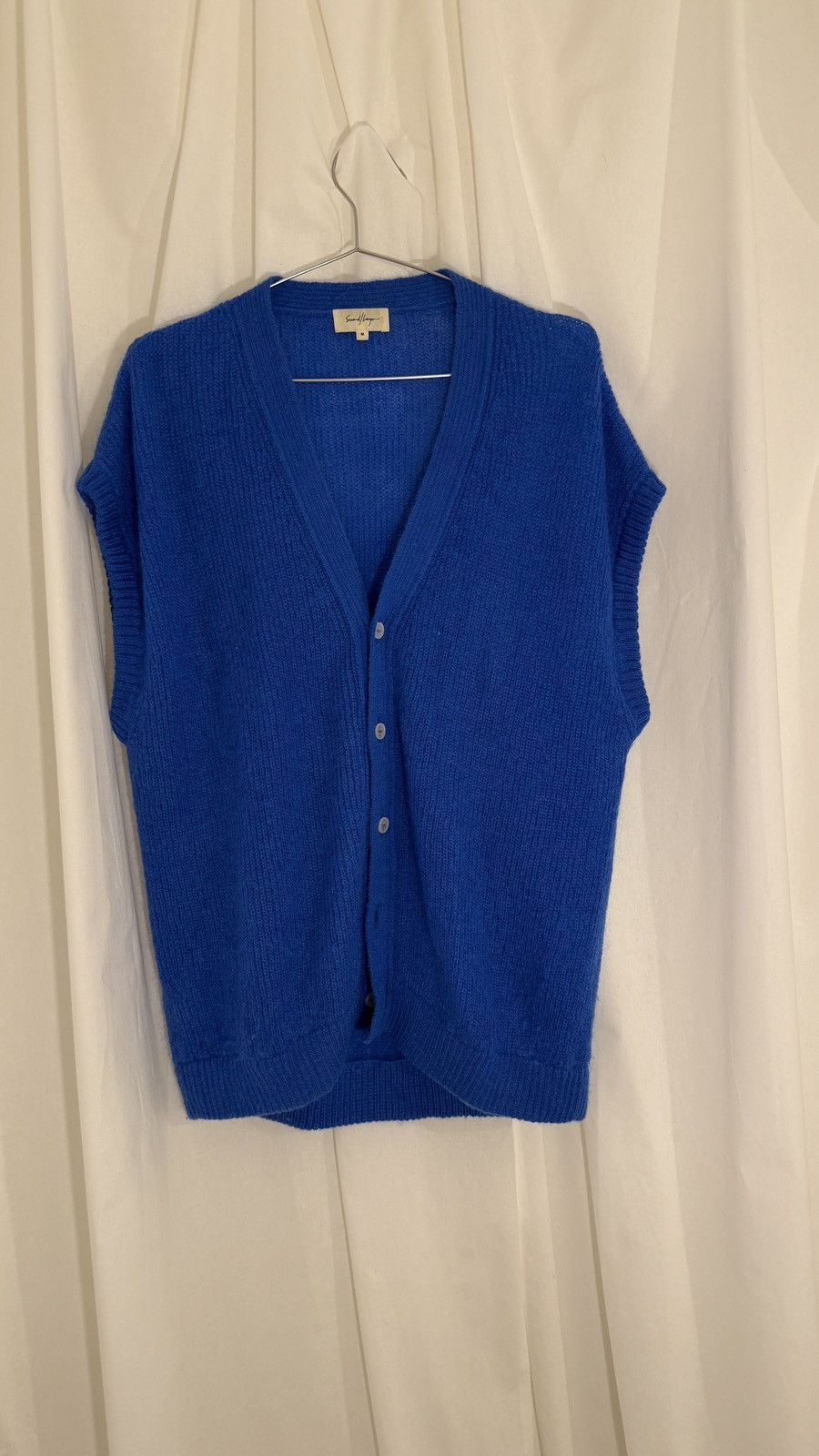 Second/Layer AW 21 Blue Mohair Blend Vest Size US M / EU 48-50 / 2 - 1 Thumbnail